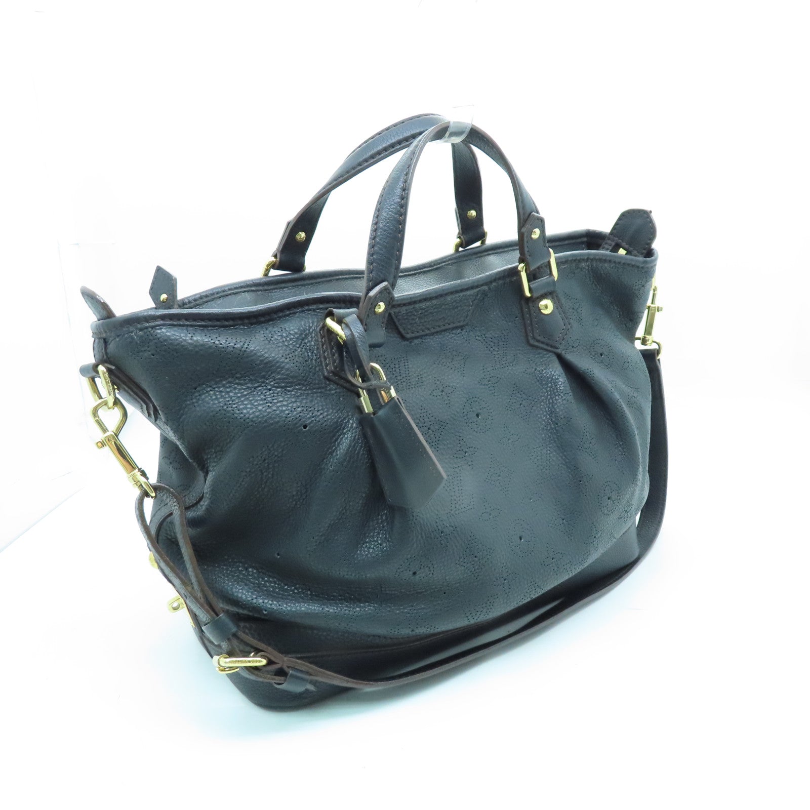 LOUIS VUITTON 牛皮皮革Stella GM金扣手挽肩背兩用袋黑色