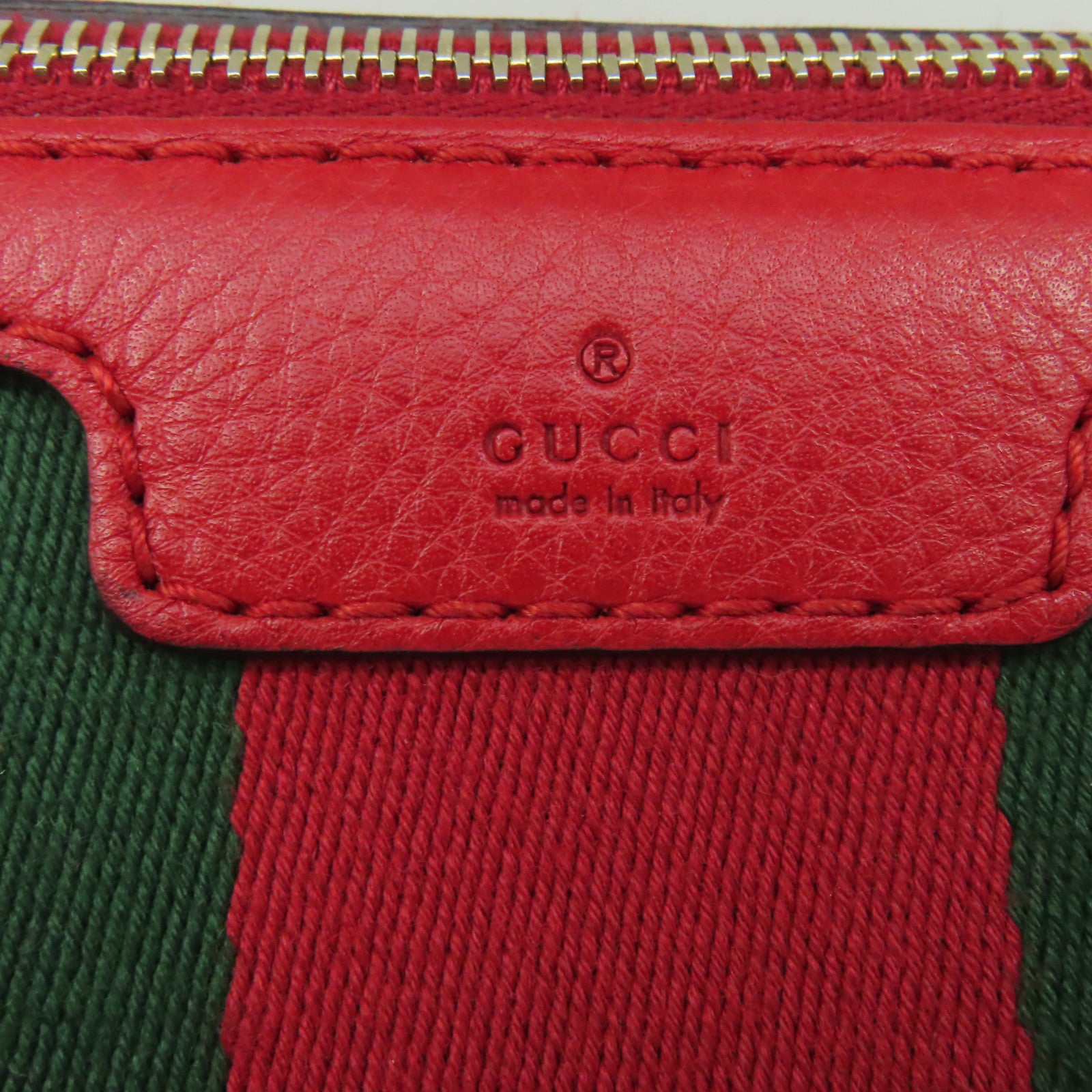 GUCCI GG帆布2Way Shoulder Bag手挽肩背兩用袋啡色/紅色