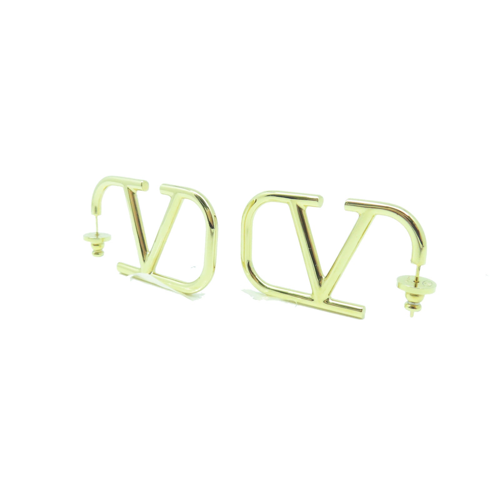 Valentino Metal Vlogo Signature Earrings Gold Gold