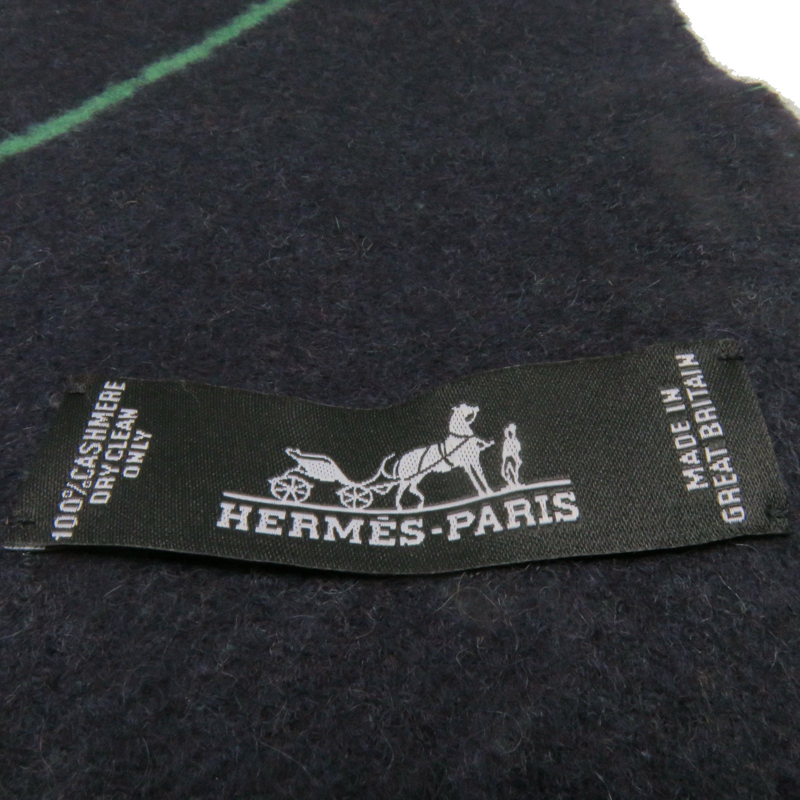 HERMES 茄士咩Muffler围巾宝蓝色/绿色