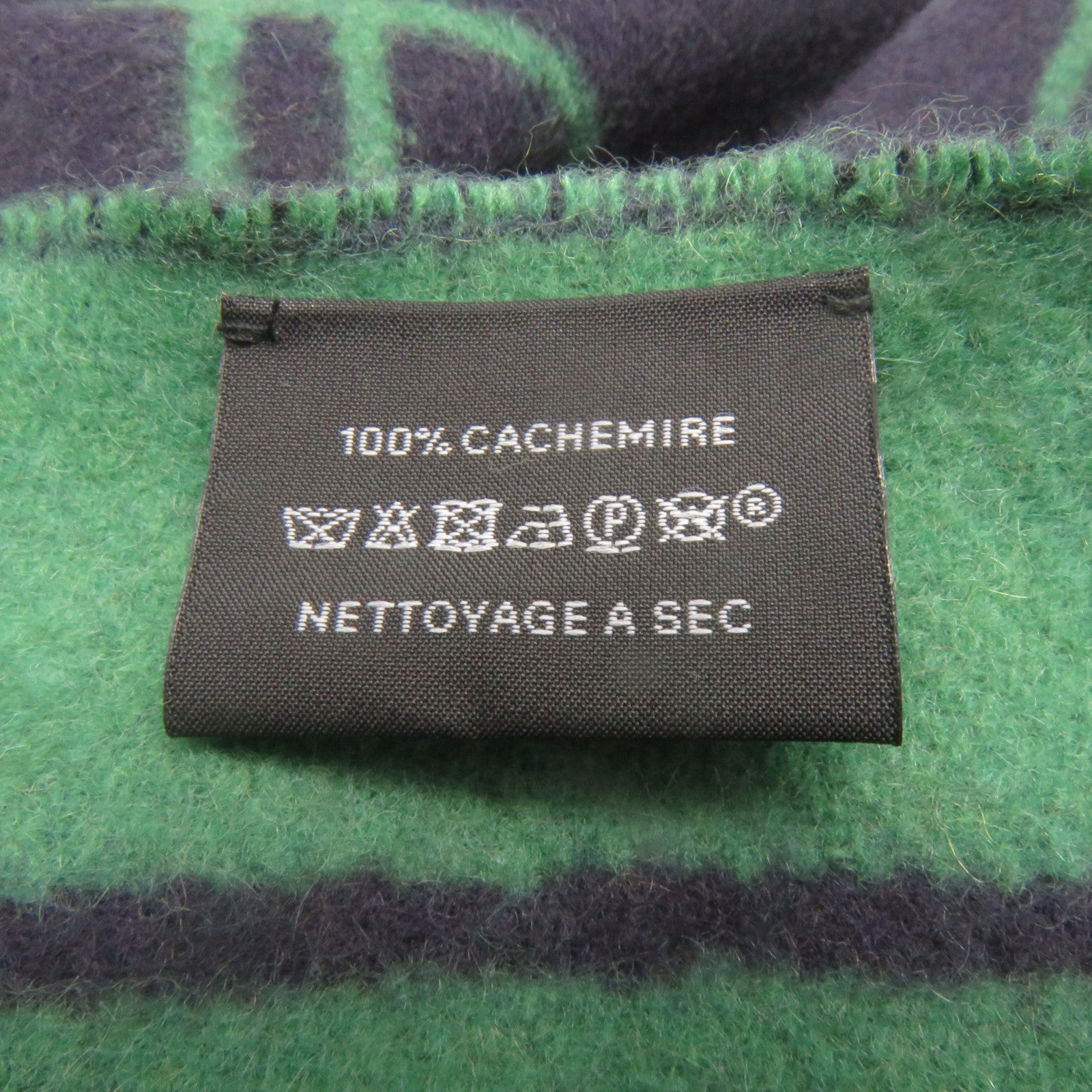 HERMES 茄士咩Muffler围巾宝蓝色/绿色