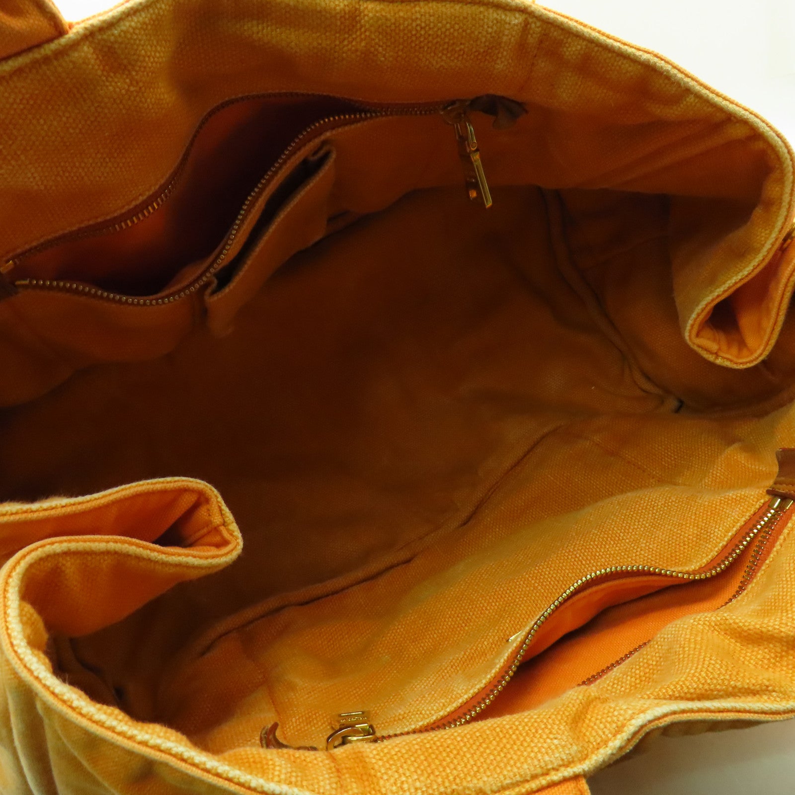 PRADA 帆布Hand Bag金扣手挽袋橙色