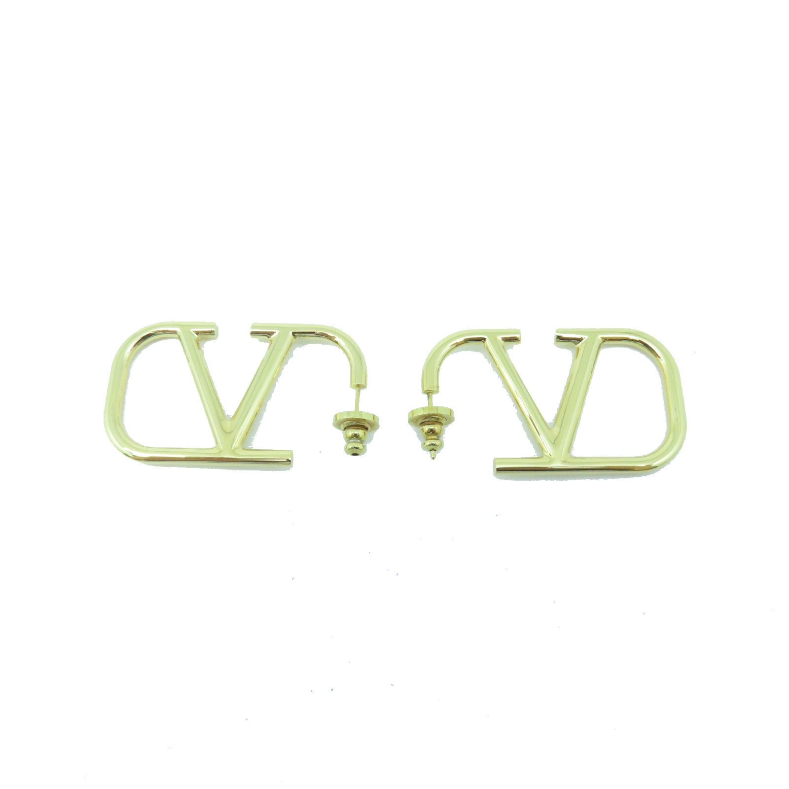 Valentino Metal Vlogo Signature Earrings Gold Gold