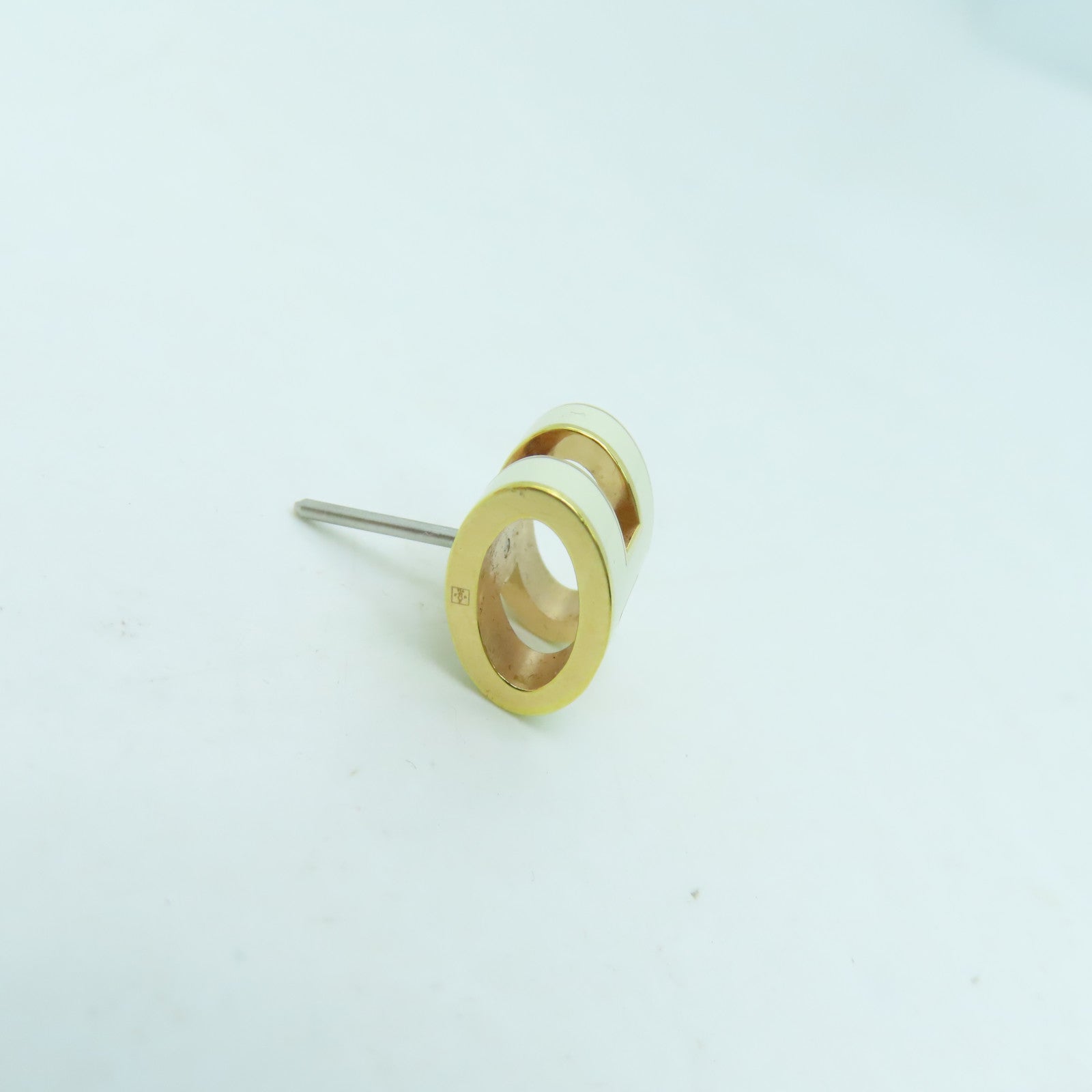 HERMES 金屬Pop H Earrings金扣耳環白色