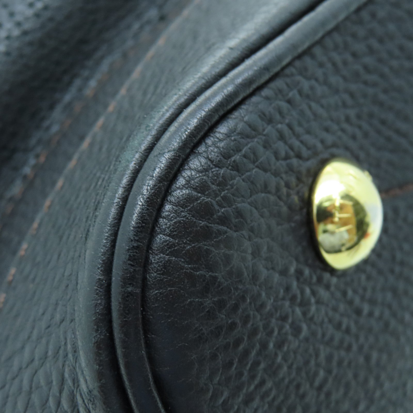 LOUIS VUITTON 牛皮皮革Stella GM金扣手挽肩背兩用袋黑色