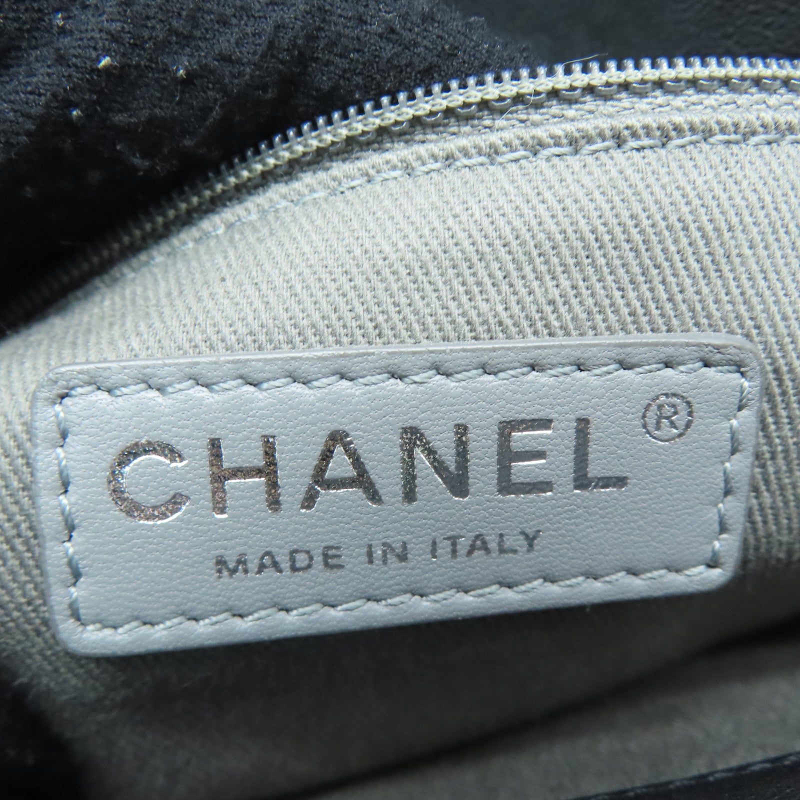 CHANEL [Sharp Discount] Twill Cowhide Leather 2 Way Shoulder Silver Buckle Handle Shoulder Back Dual-purpose Bag Black