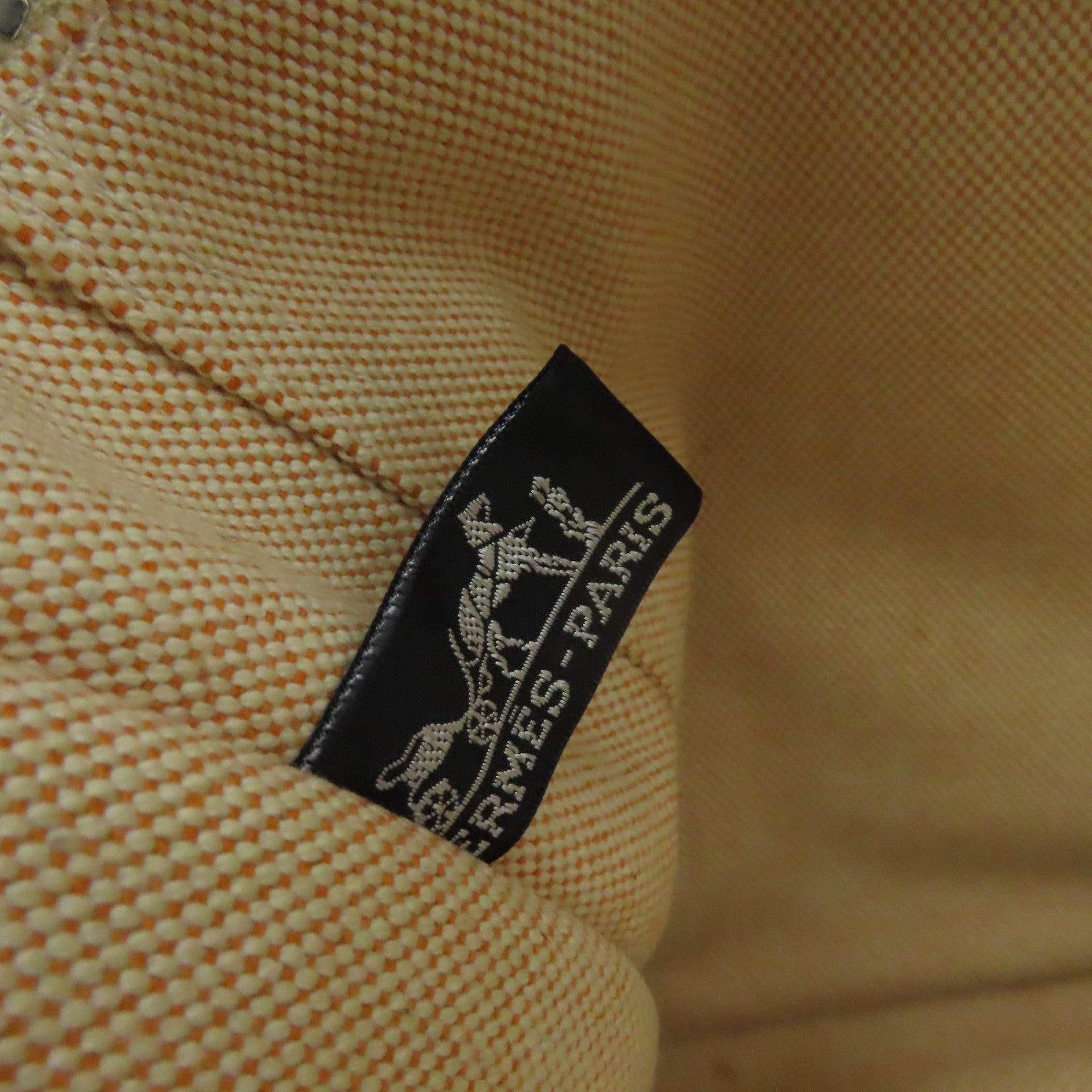 HERMES 帆布Tote Bag手挽袋Orange橙紅色/Beige杏色