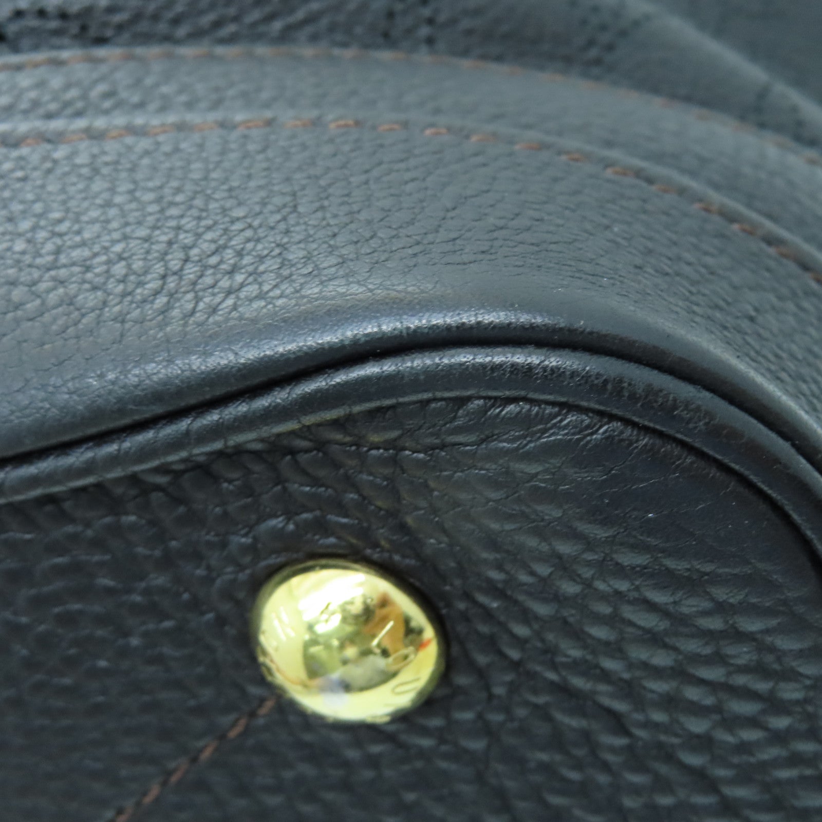 LOUIS VUITTON 牛皮皮革Stella GM金扣手挽肩背兩用袋黑色