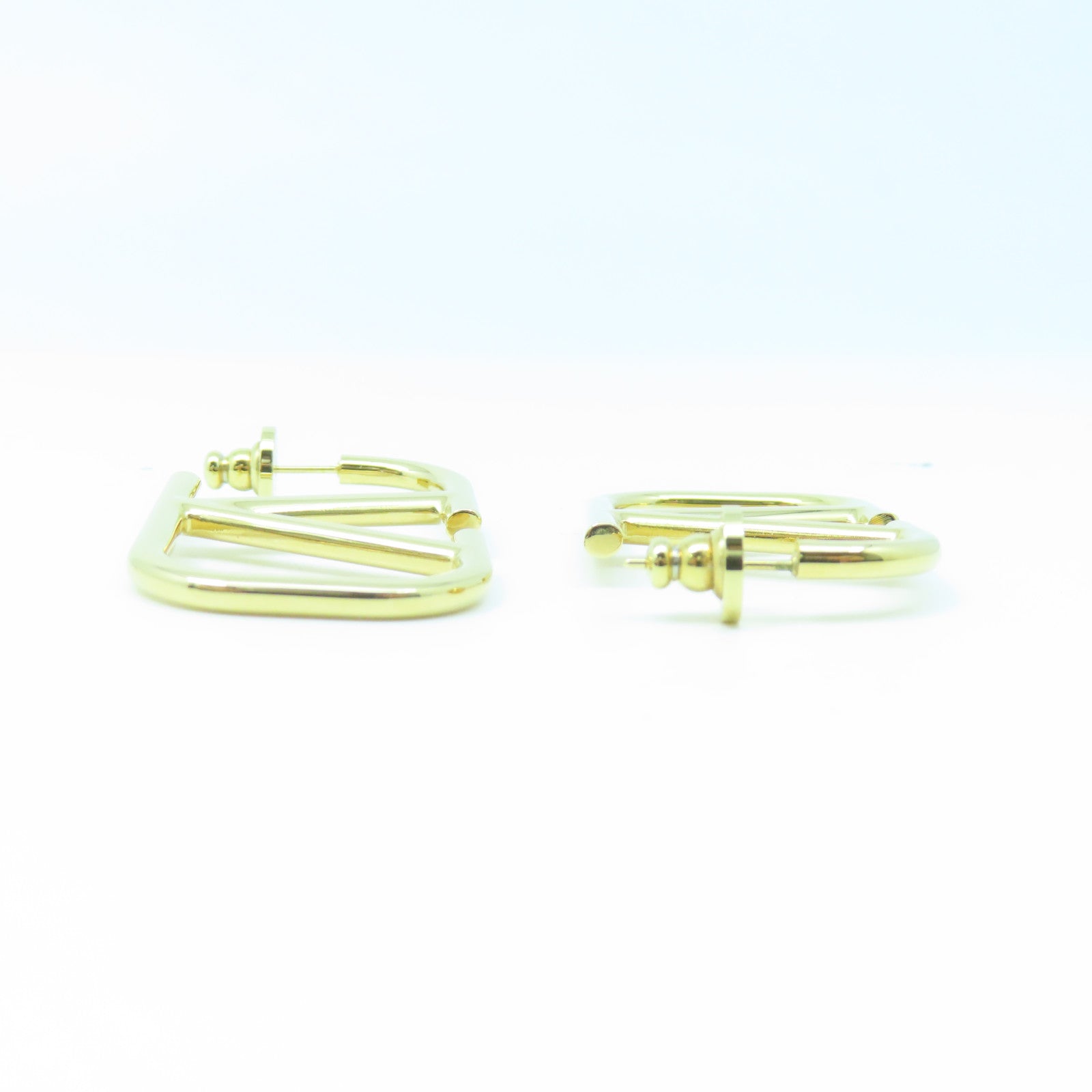 Valentino Metal Vlogo Signature Earrings Gold Gold