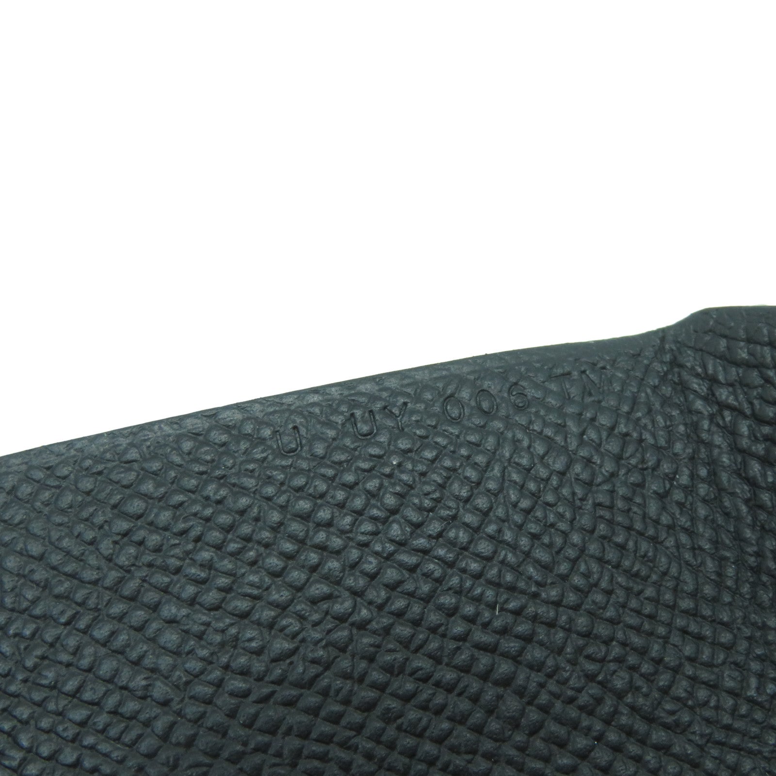 HERMES Epsom皮革Calvi Due銀扣卡片套Noir黑色