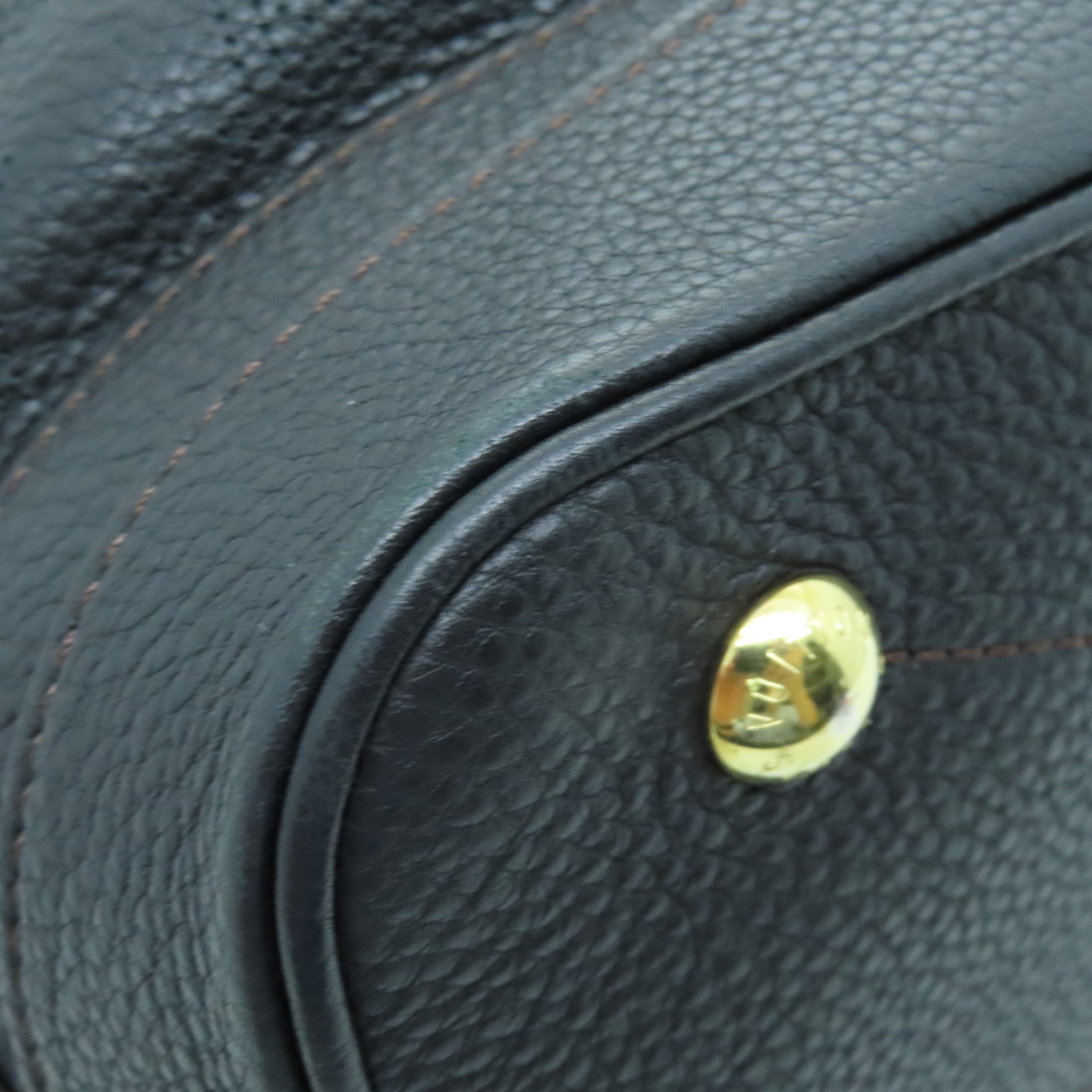 LOUIS VUITTON 牛皮皮革Stella GM金扣手挽肩背兩用袋黑色