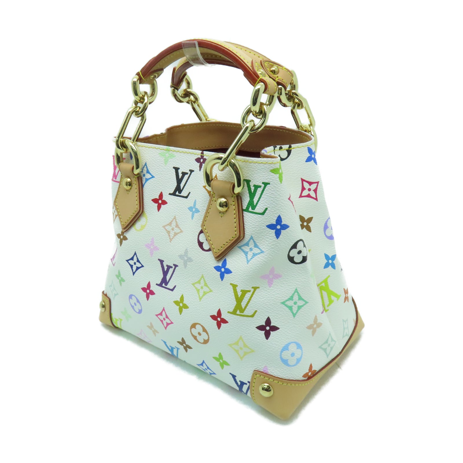 LOUIS VUITTON Monogram Multicolore Audra金扣手挽袋彩色