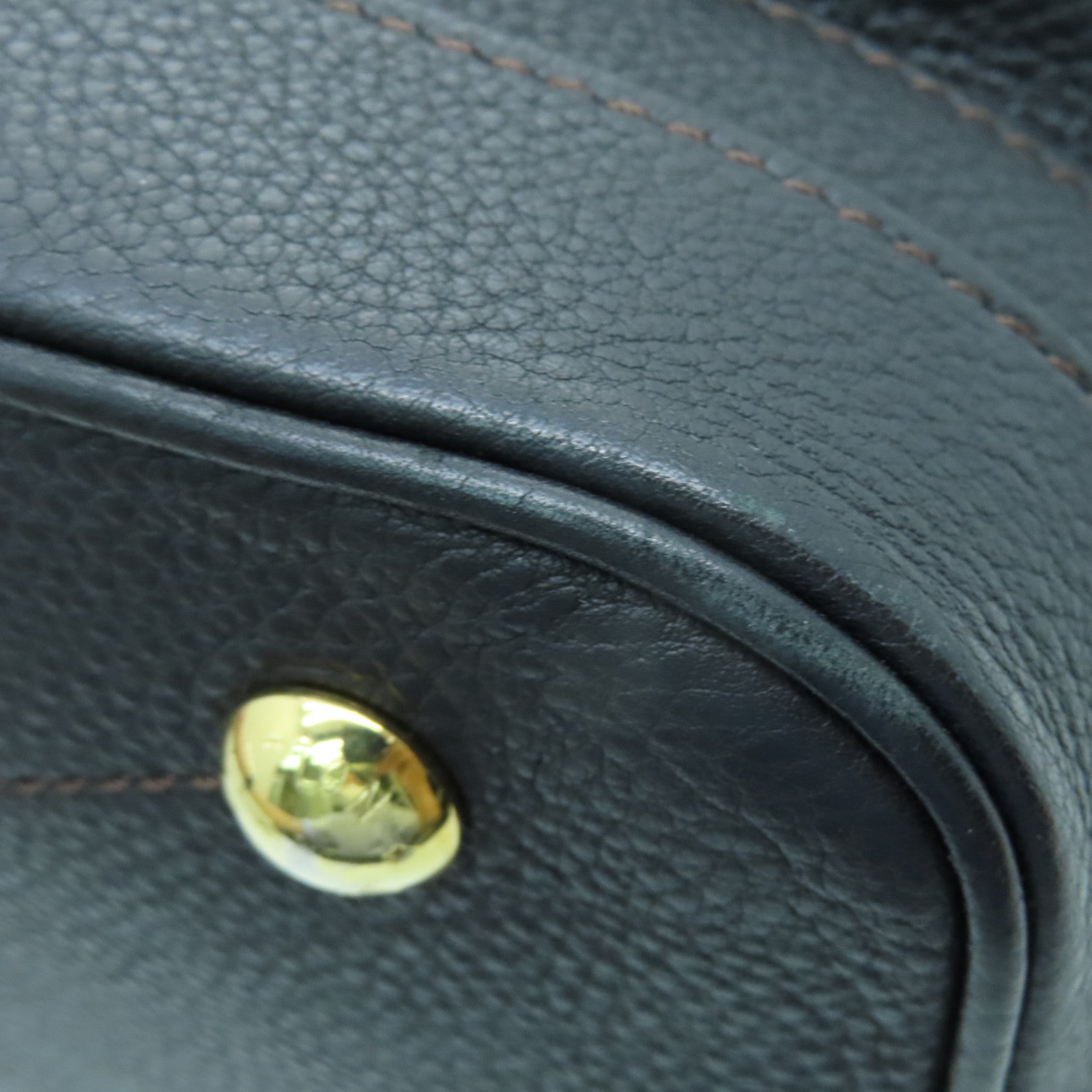 LOUIS VUITTON 牛皮皮革Stella GM金扣手挽肩背兩用袋黑色