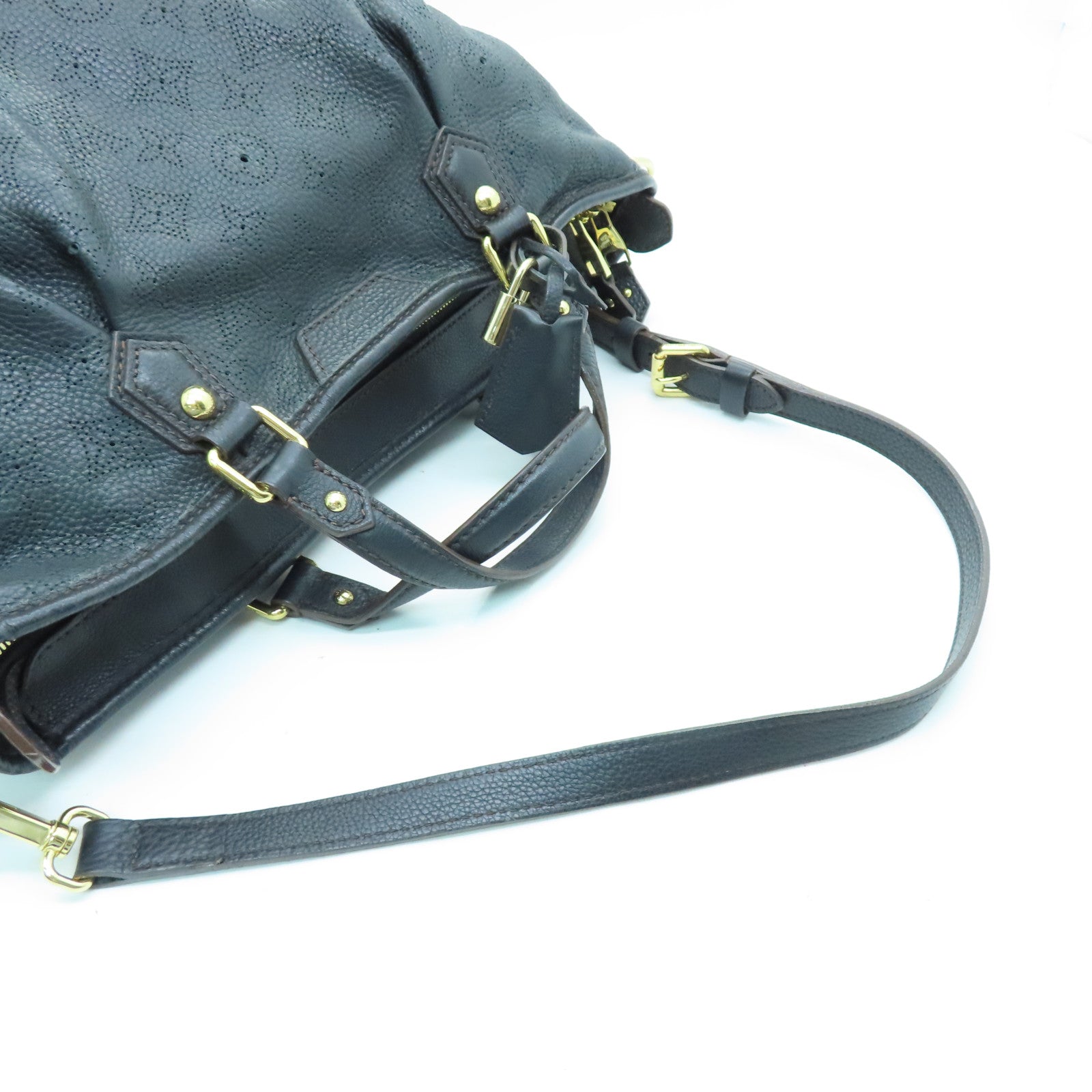 LOUIS VUITTON 牛皮皮革Stella GM金扣手挽肩背兩用袋黑色