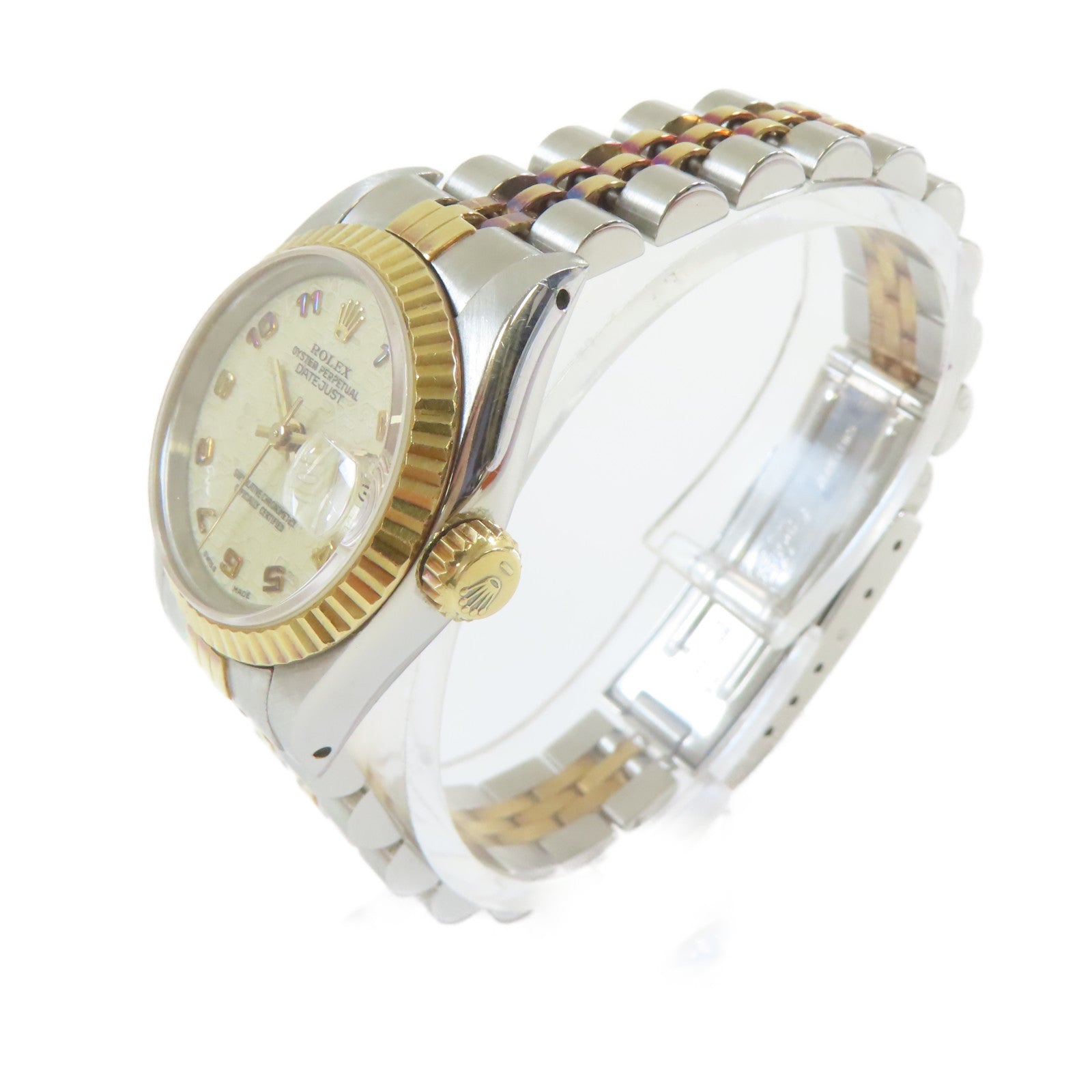 ROLEX Datejust Watch 26mm 18K黃金/不鏽鋼自動機芯金色/銀色