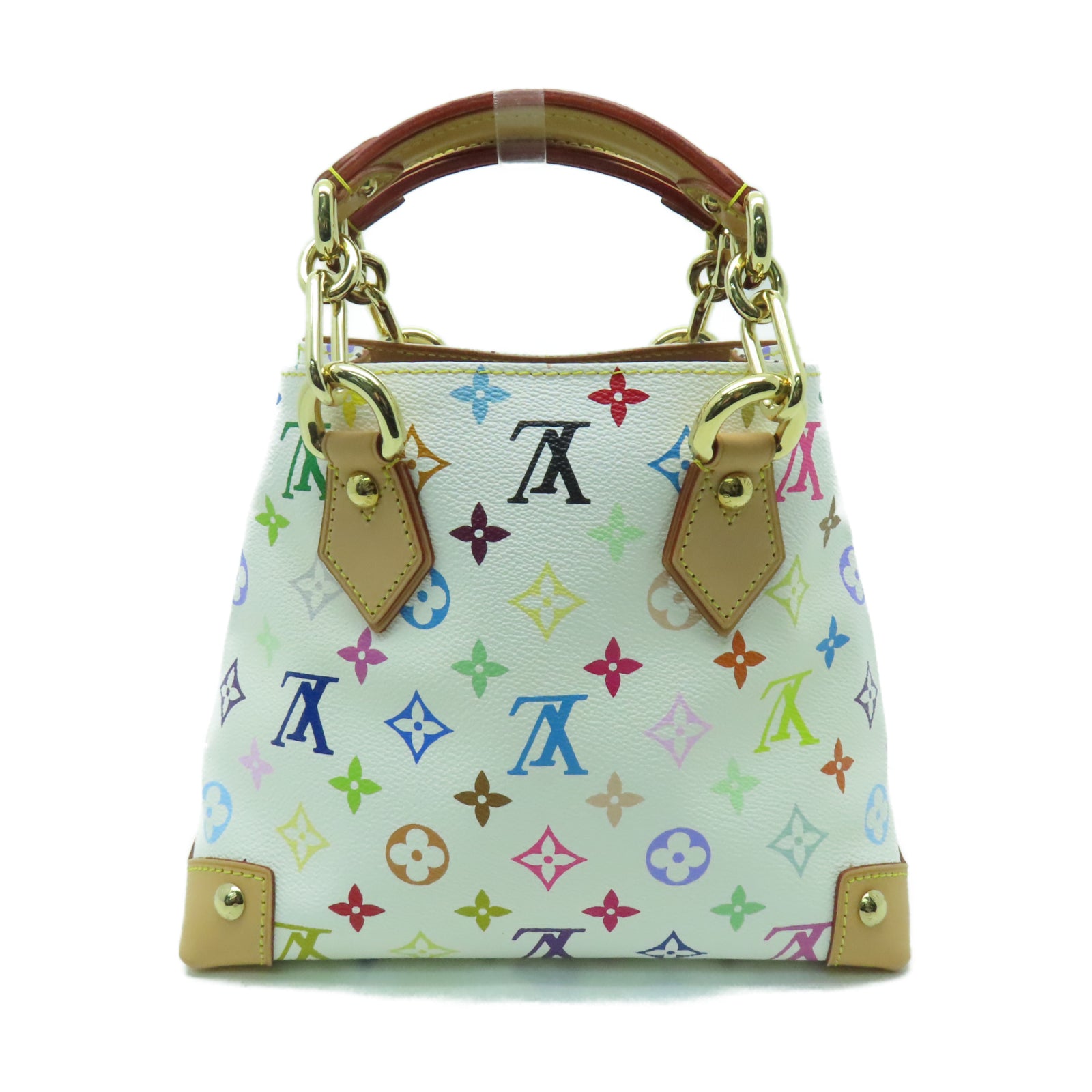 LOUIS VUITTON Monogram Multicolore Audra金扣手挽袋彩色