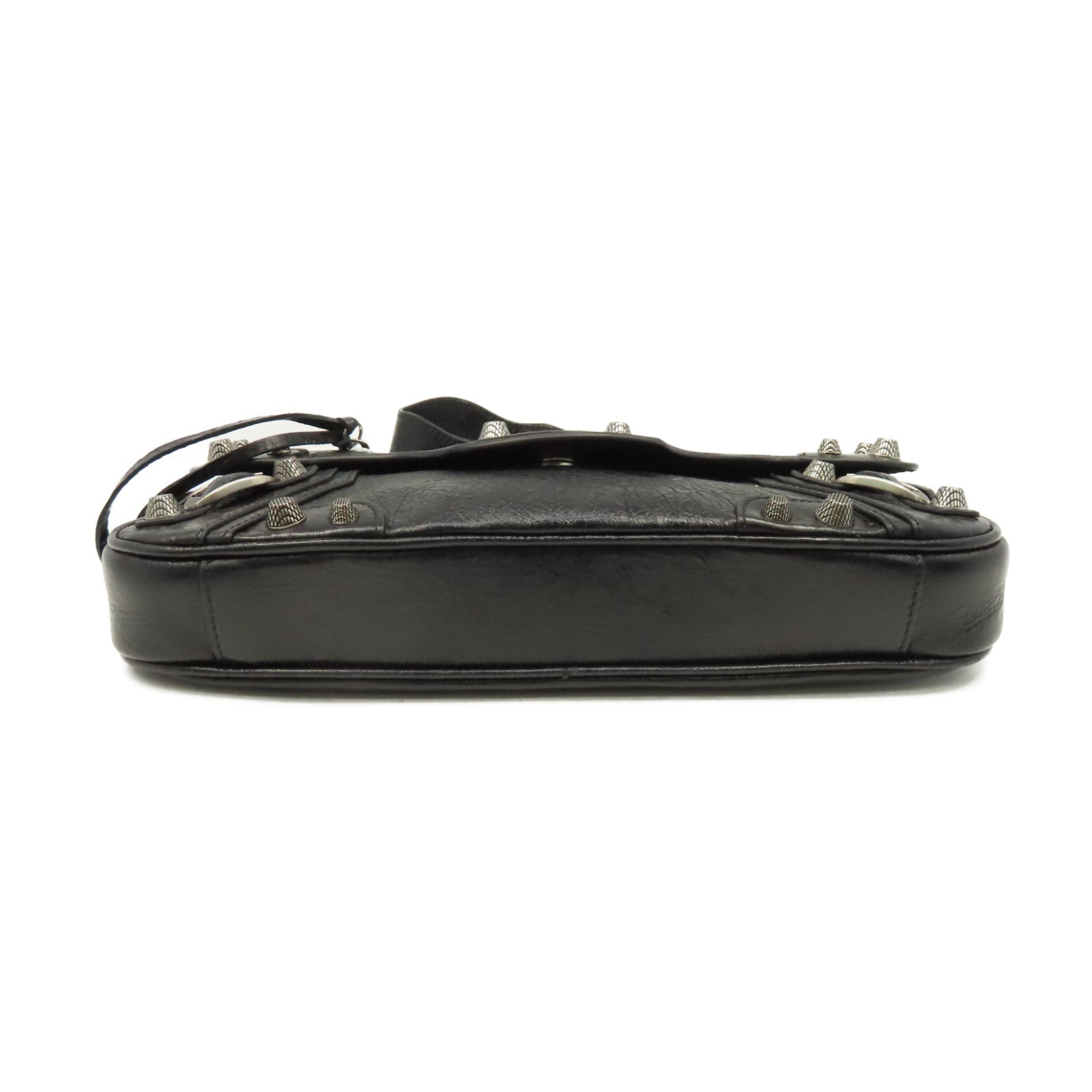 BALENCIAGA 牛皮皮革Le Cagole Small Sling Bag銀扣肩背袋黑色