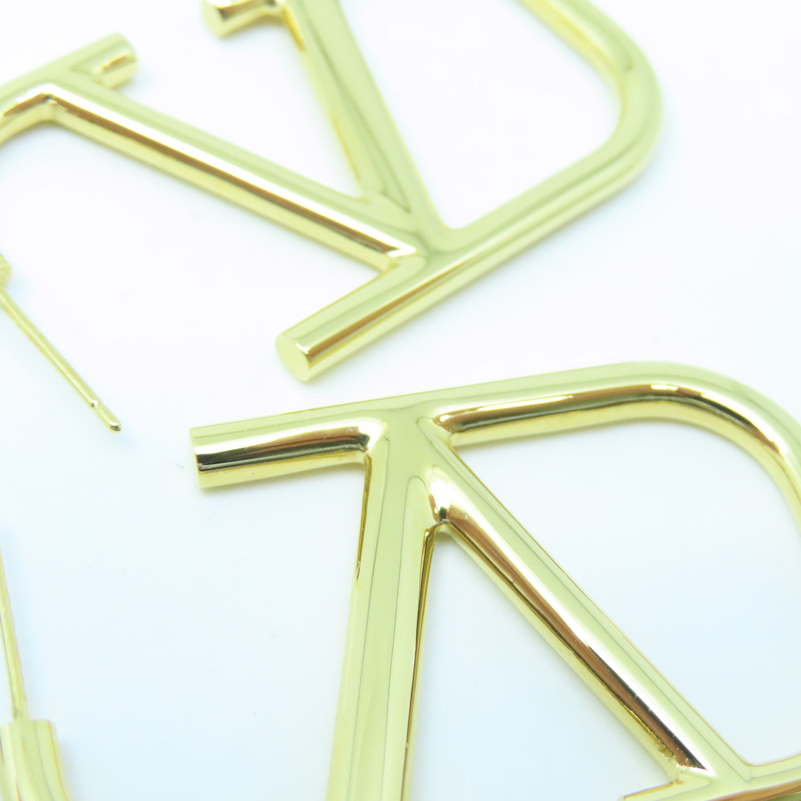Valentino Metal Vlogo Signature Earrings Gold Gold