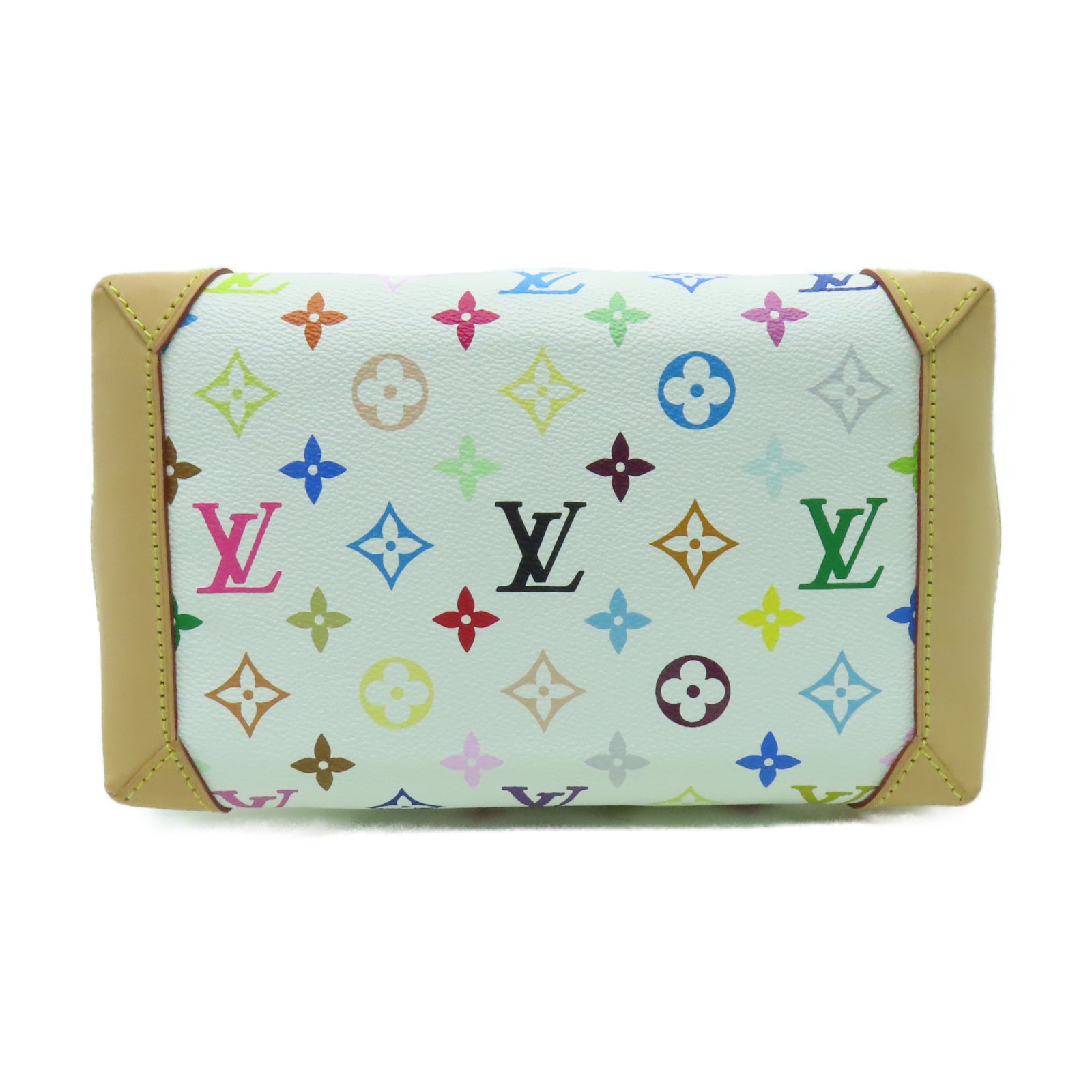LOUIS VUITTON Monogram Multicolore Audra金扣手挽袋彩色