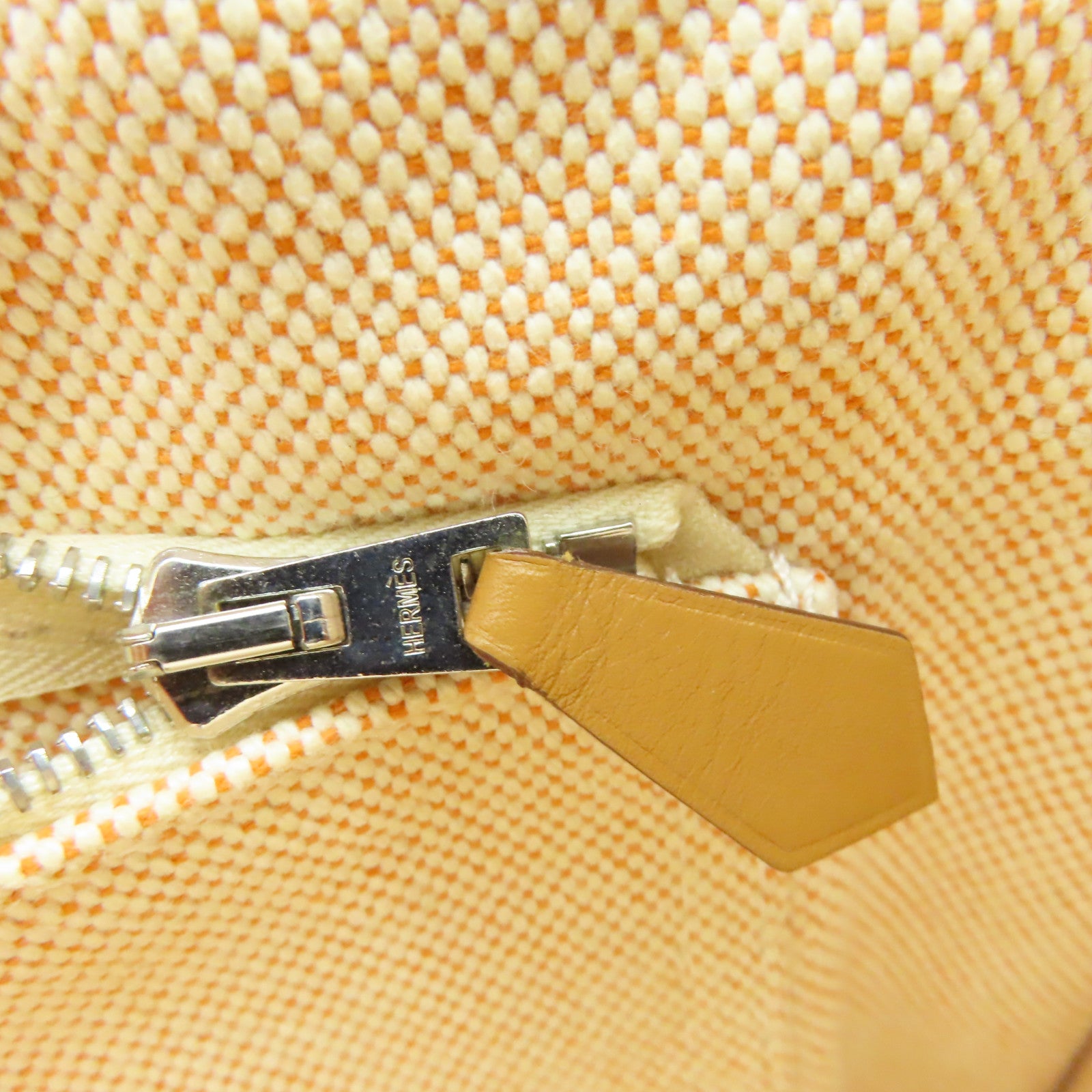 HERMES 帆布Tote Bag手挽袋Orange橙紅色/Beige杏色