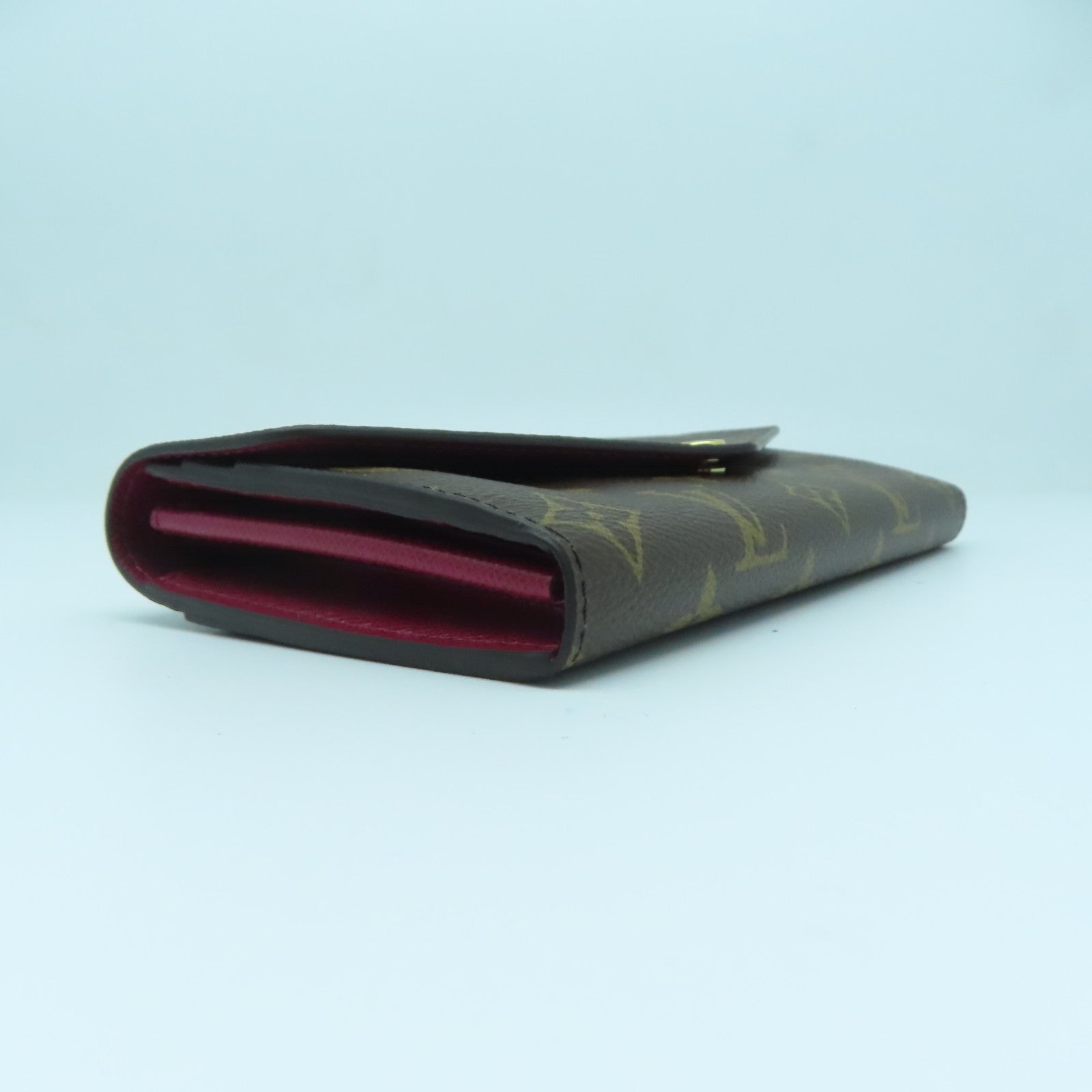 LOUIS VUITTON Monogram Sarah金扣長錢包棕色
