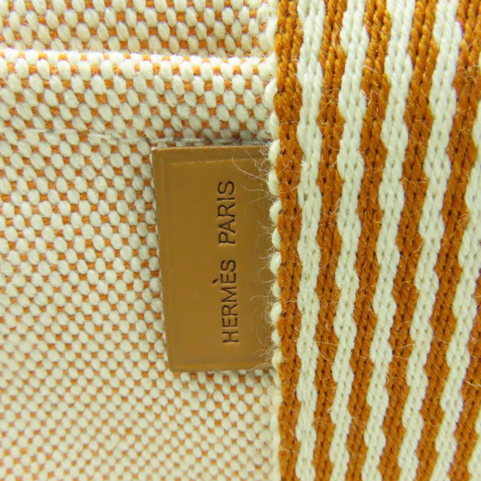 HERMES 帆布Tote Bag手挽袋Orange橙紅色/Beige杏色