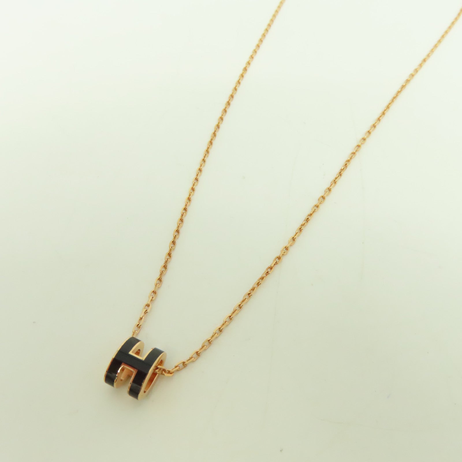 HERMES 金屬Mini Pop H Necklace項鍊黑色/金色