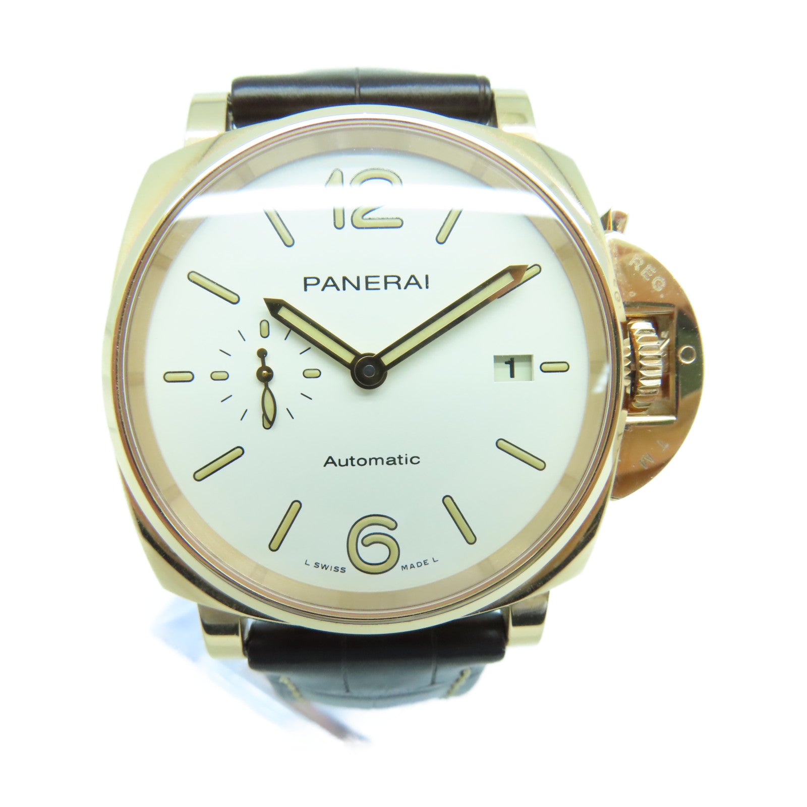 PANERAI Luminor Due 18K玫瑰金手錶自動機芯白色
