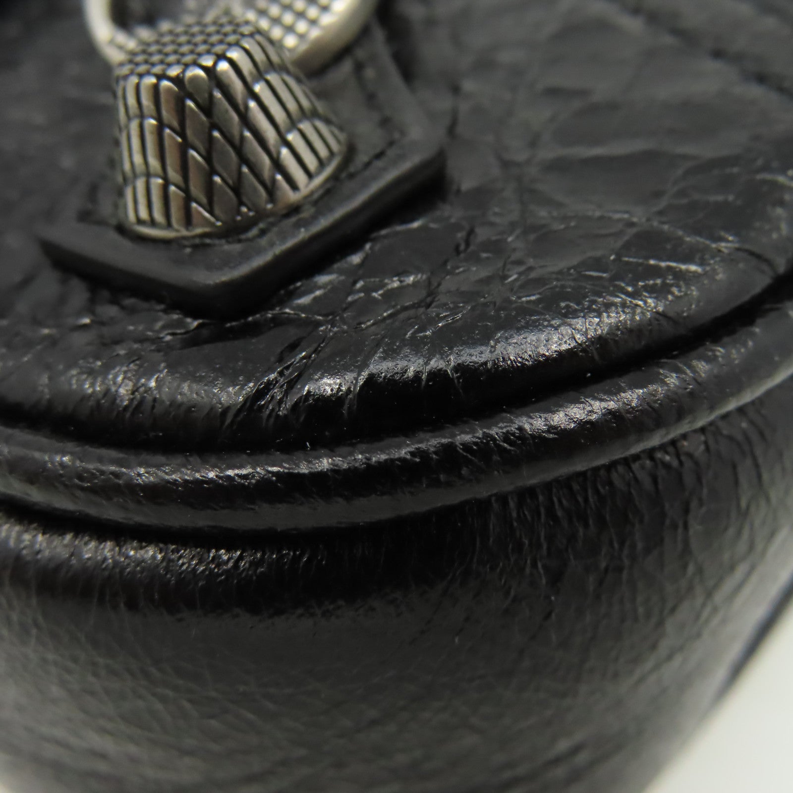 BALENCIAGA 牛皮皮革Le Cagole Small Sling Bag銀扣肩背袋黑色