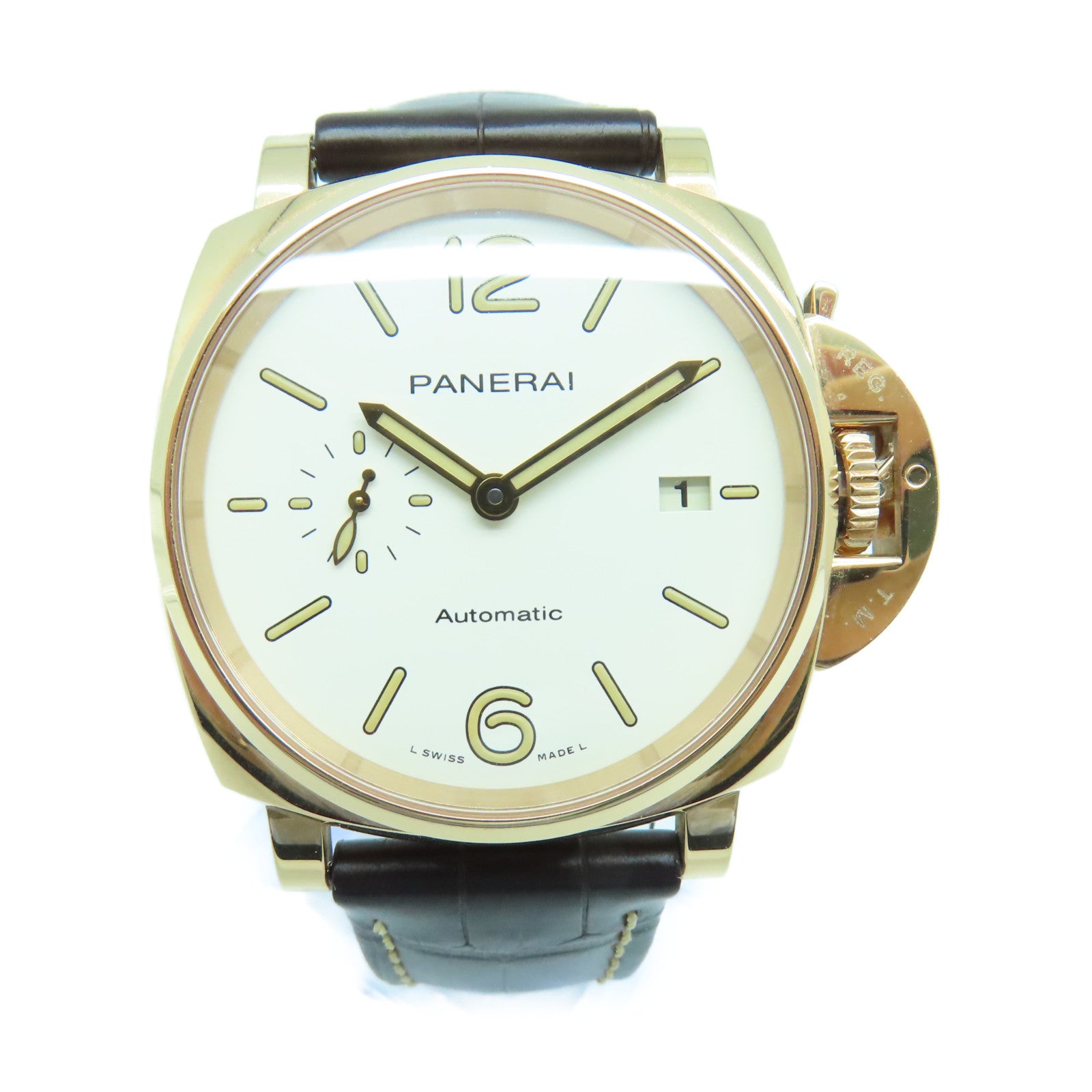 PANERAI Luminor Due 18K玫瑰金手錶自動機芯白色