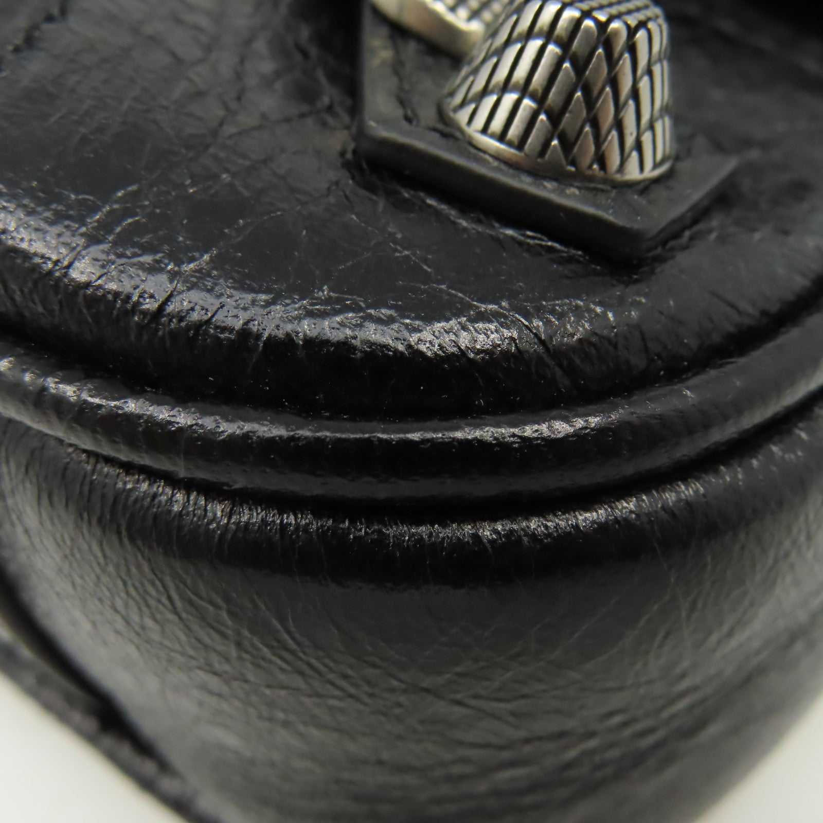 BALENCIAGA 牛皮皮革Le Cagole Small Sling Bag銀扣肩背袋黑色
