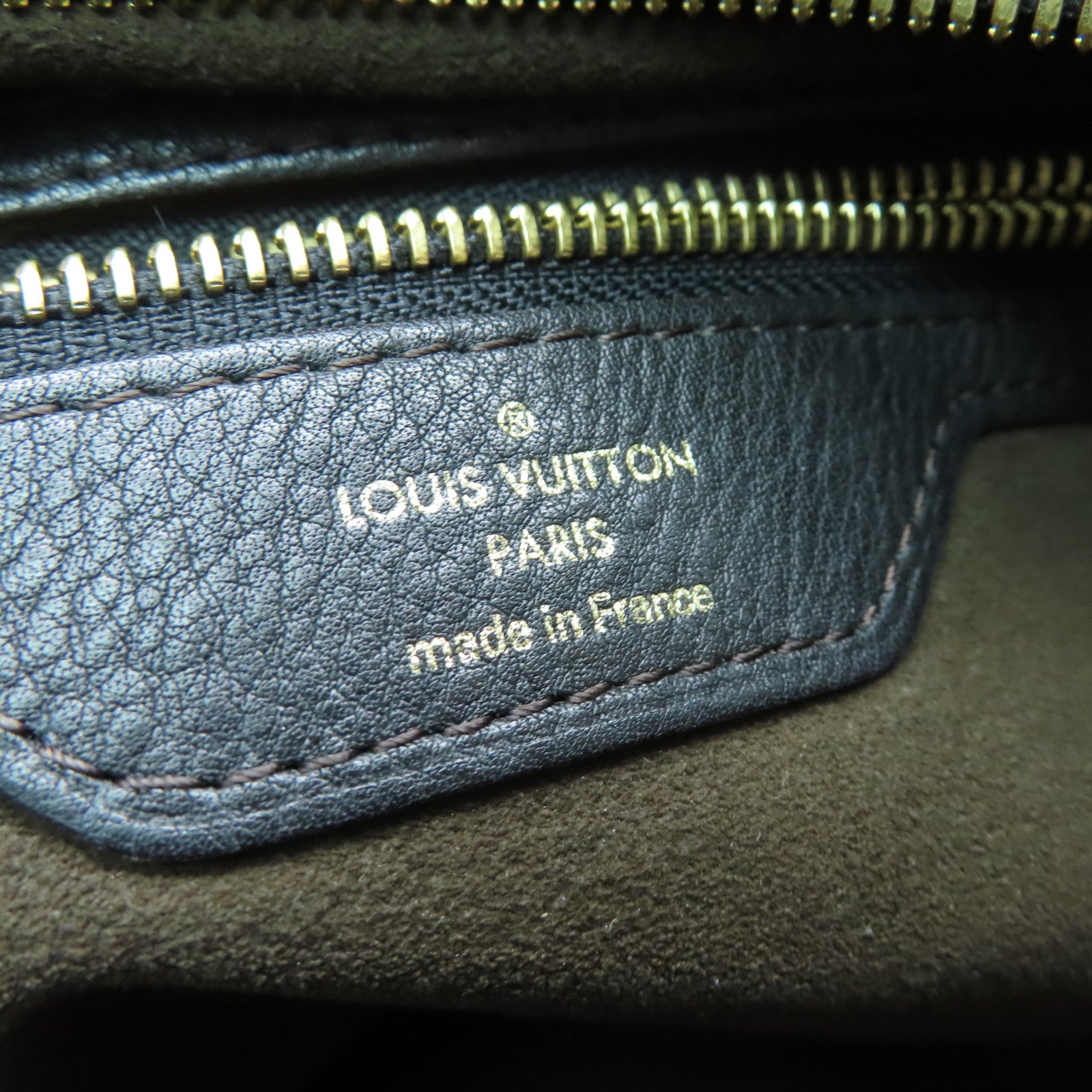 LOUIS VUITTON 牛皮皮革Stella GM金扣手挽肩背兩用袋黑色