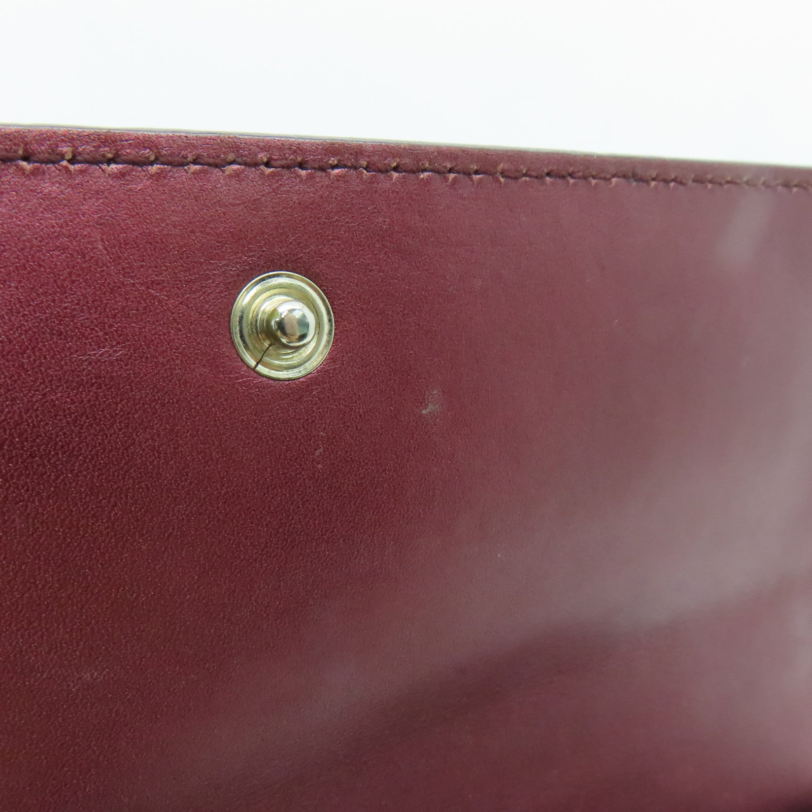 GUCCI patent leather Wallet gold buckle long wallet brown