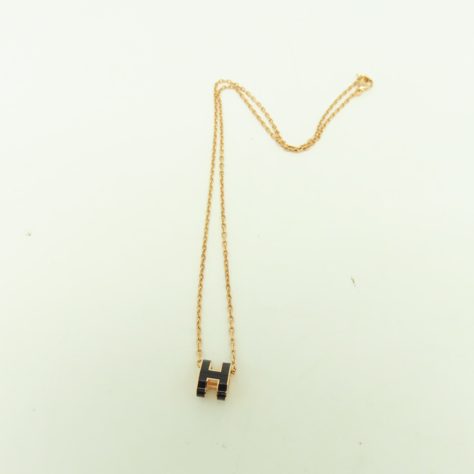 HERMES 金屬Mini Pop H Necklace項鍊黑色/金色