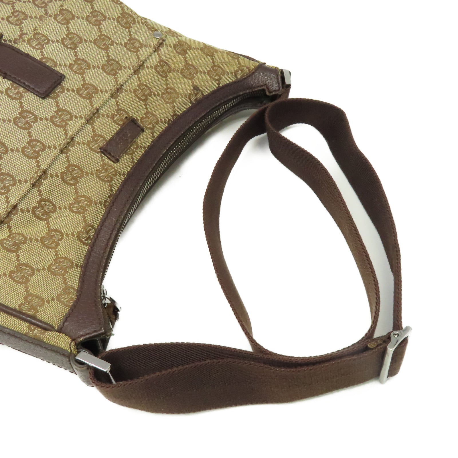 GUCCI 【激減優惠】GG帆布Shoulder Bag肩背袋啡色