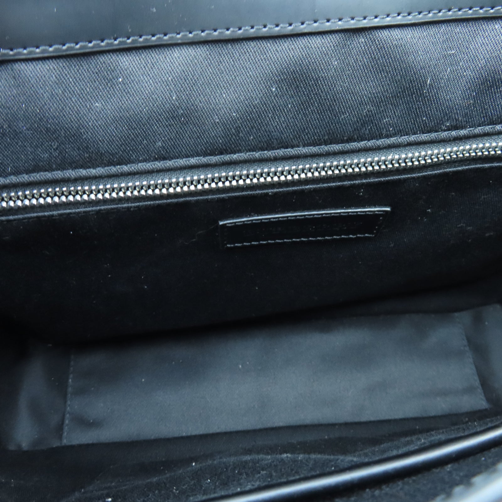BURBERRY 塗層帆布Shoulder Bag銀扣肩背袋黑色/藍色