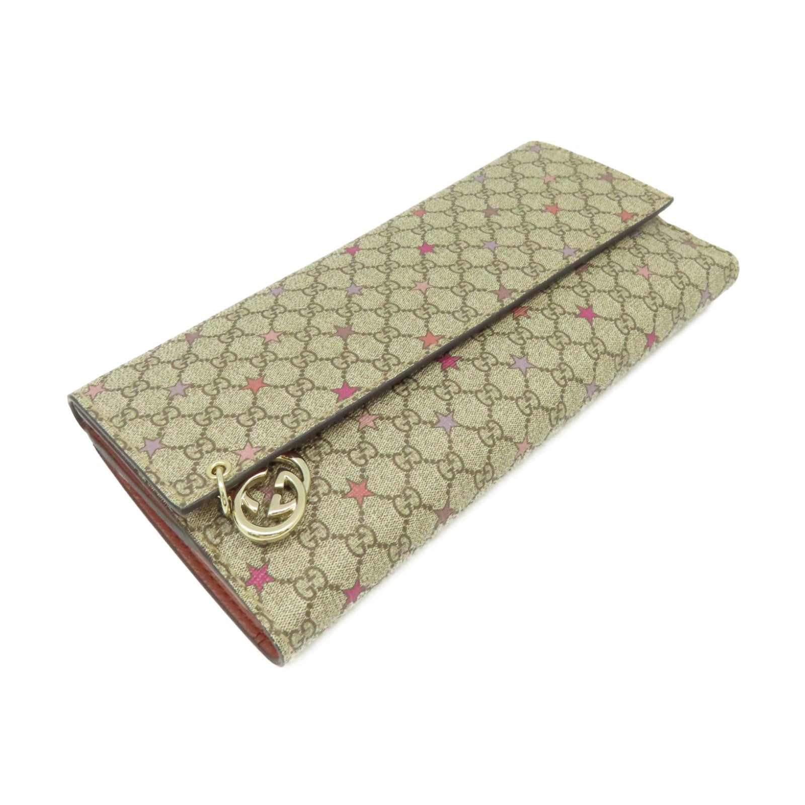 GUCCI 塗層帆布Long Wallet長錢包啡色
