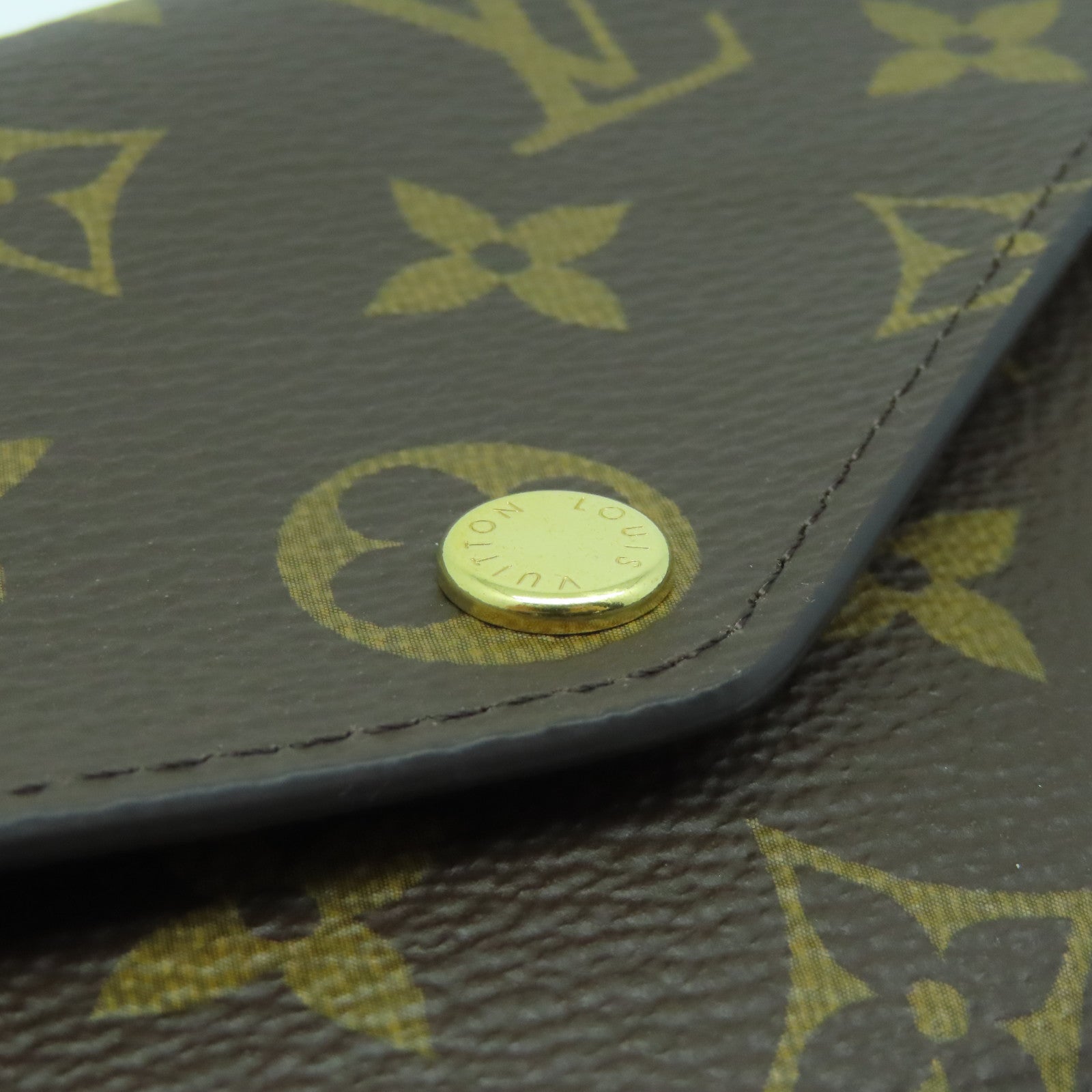 LOUIS VUITTON Monogram Sarah金扣長錢包棕色