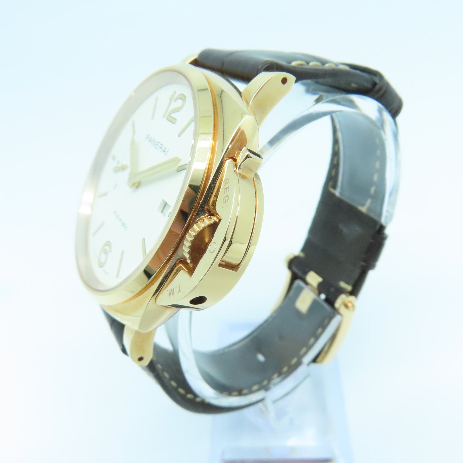 PANERAI Luminor Due 18K玫瑰金手錶自動機芯白色