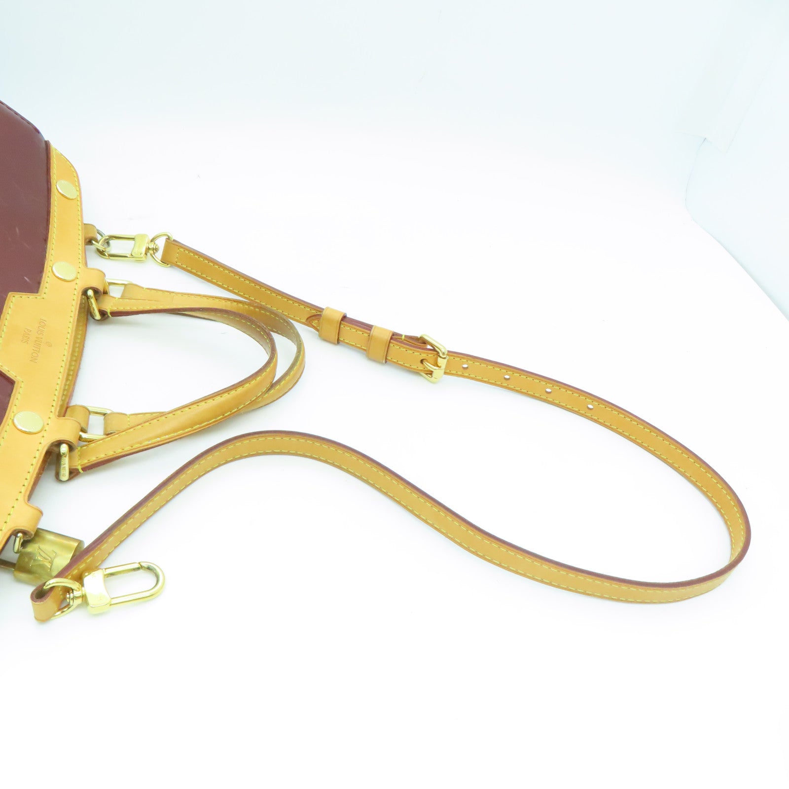 LOUIS VUITTON Monogram Vernis Blair MM金扣手挽肩背两用袋紫色