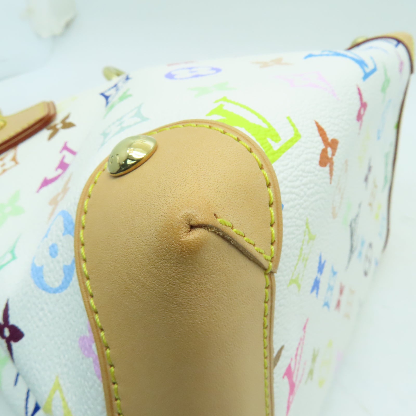 LOUIS VUITTON Monogram Multicolore Audra金扣手挽袋彩色