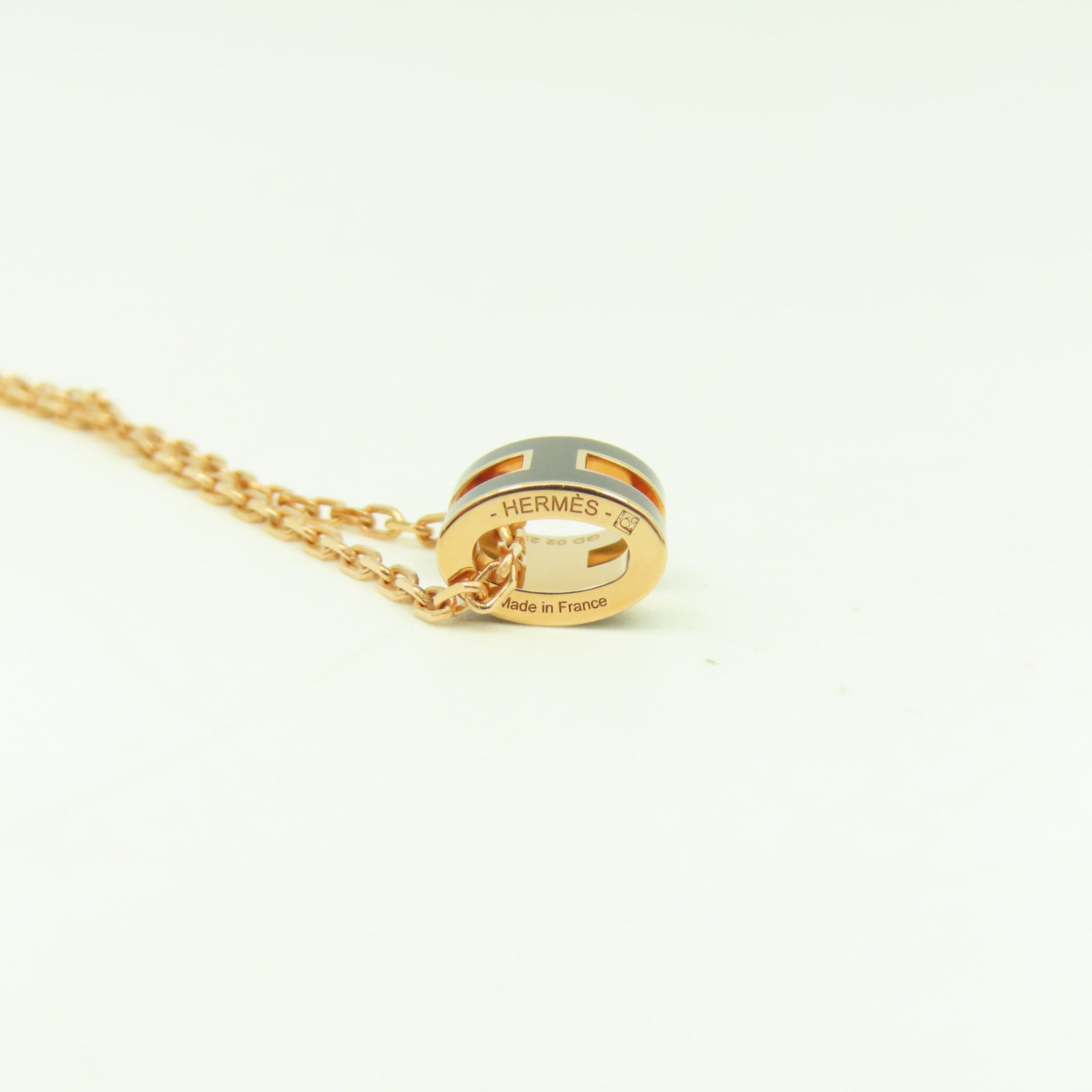 HERMES 金屬Mini Pop H Necklace項鍊黑色/金色