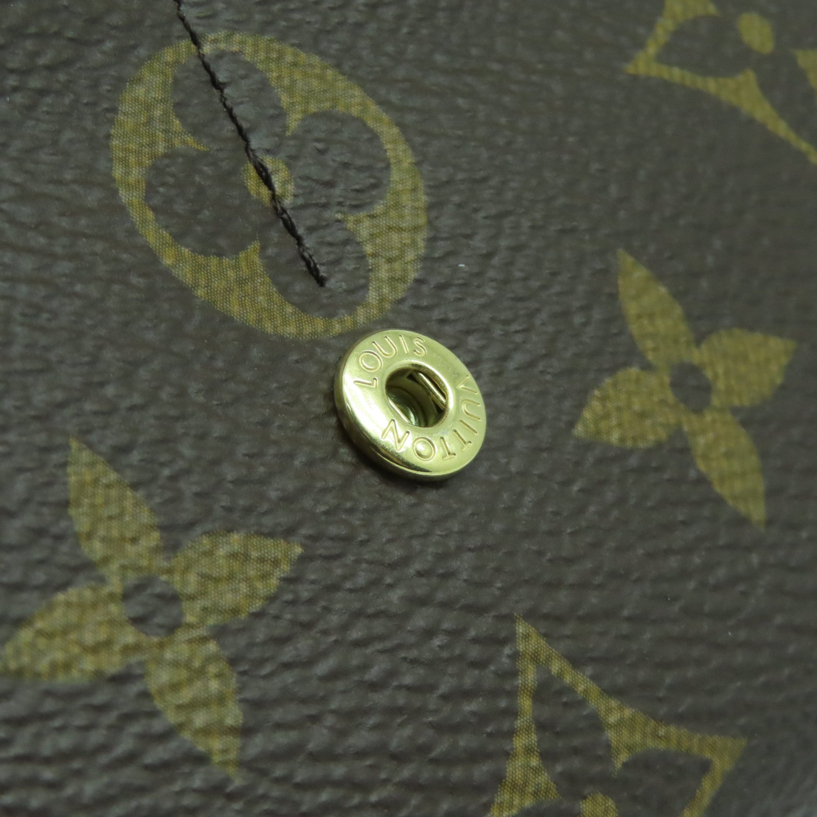 LOUIS VUITTON Monogram Sarah金扣長錢包棕色
