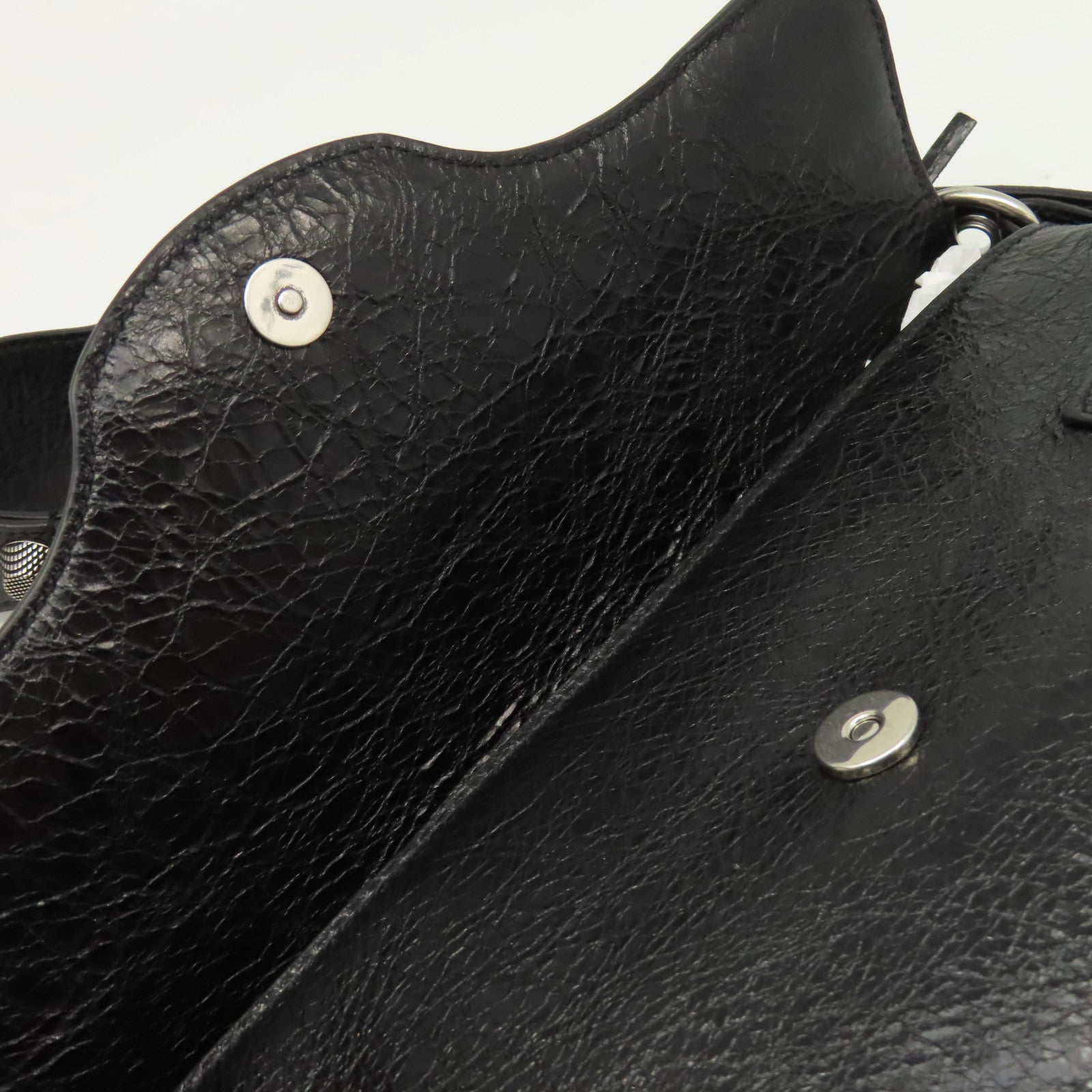 BALENCIAGA 牛皮皮革Le Cagole Small Sling Bag銀扣肩背袋黑色