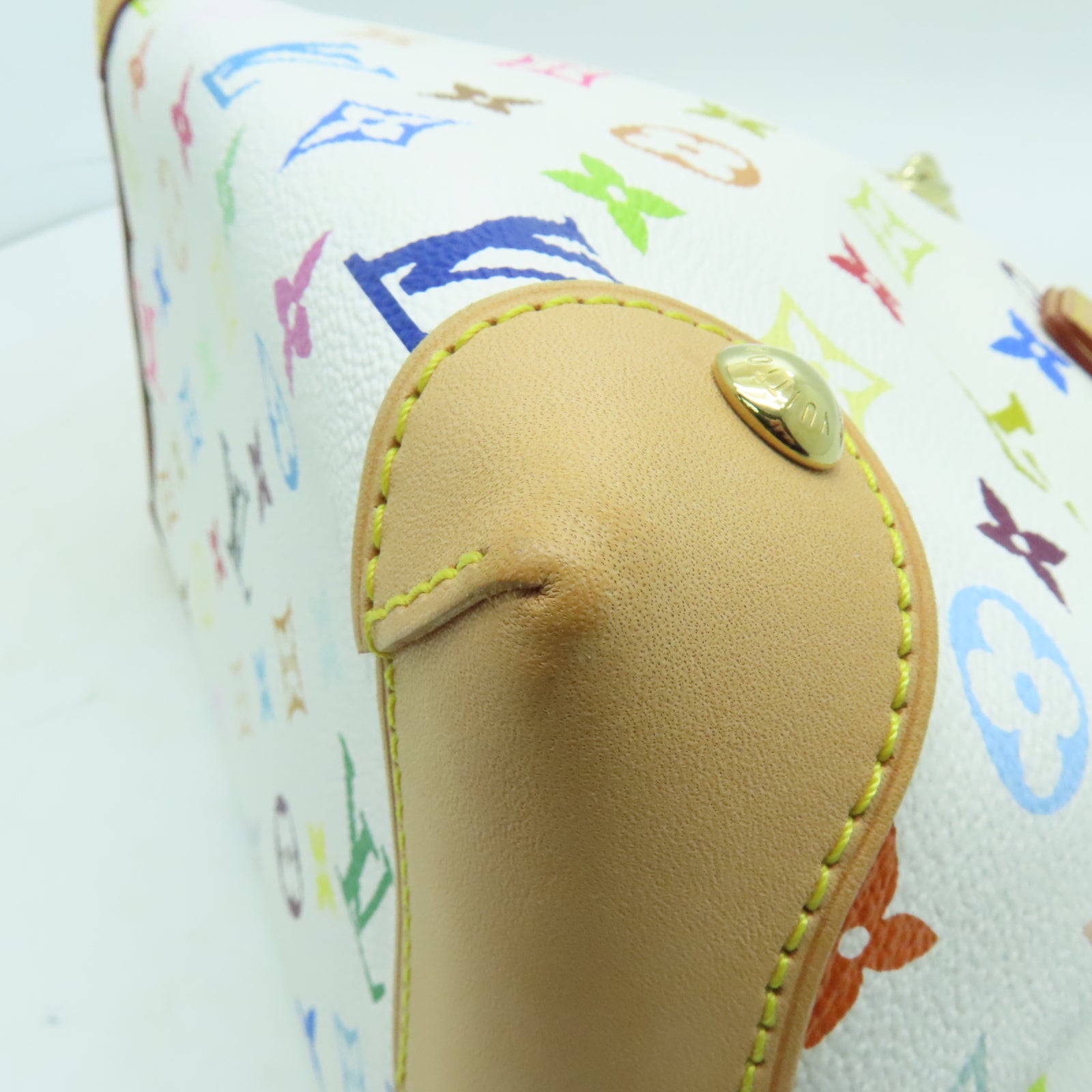 LOUIS VUITTON Monogram Multicolore Audra金扣手挽袋彩色