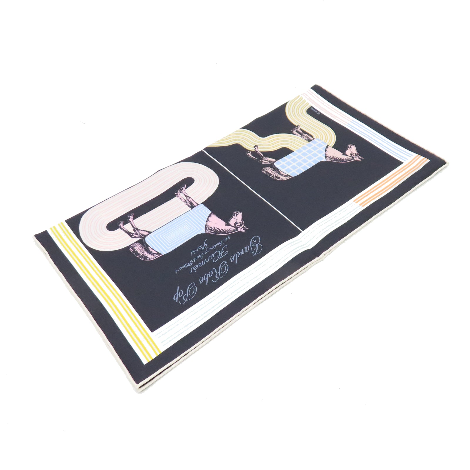 HERMES Silk Scarf Black
