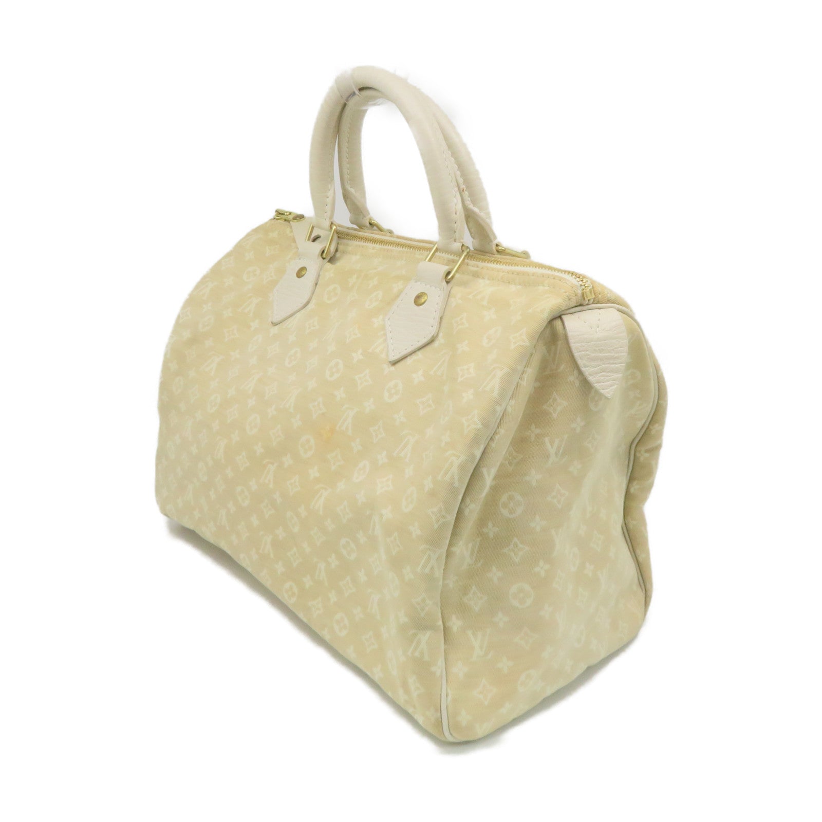 LOUIS VUITTON Mono-mini Speedy 30 Hand Bag apricot color