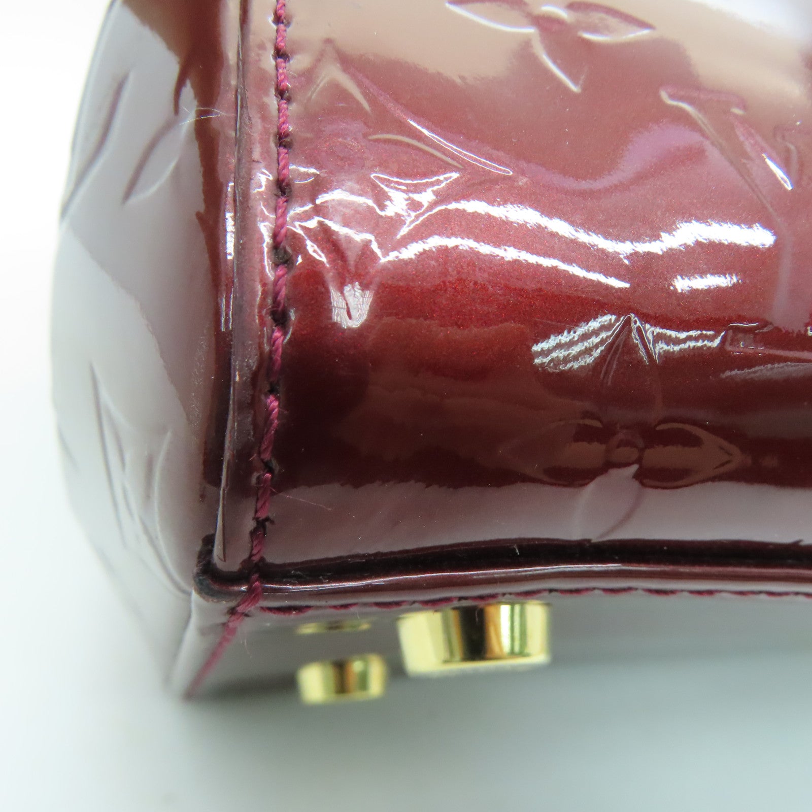LOUIS VUITTON Monogram Vernis Blair MM金扣手挽肩背两用袋紫色
