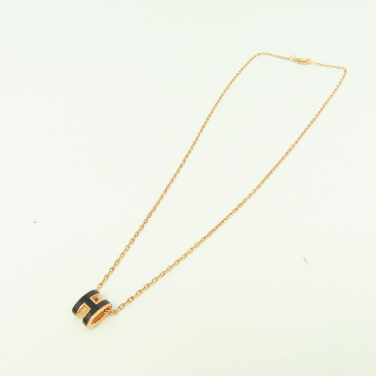 HERMES 金屬Mini Pop H Necklace項鍊黑色/金色