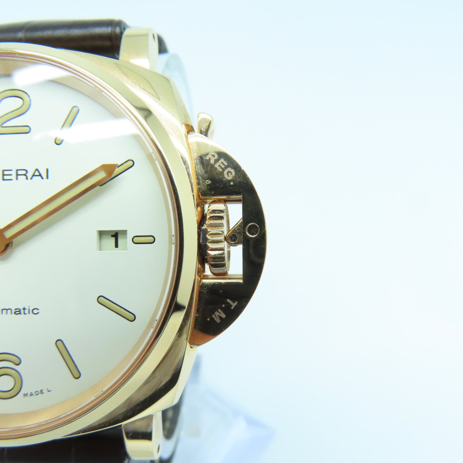 PANERAI Luminor Due 18K玫瑰金手錶自動機芯白色